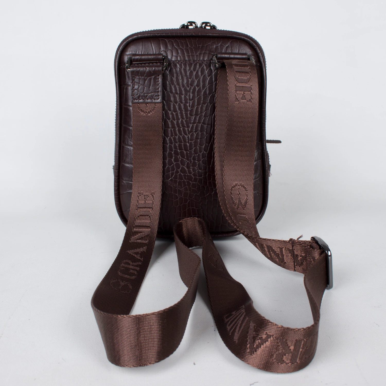 Grande 4255 Unisex Hakiki Deri Postacı Bodybag Çantası K. Kahve