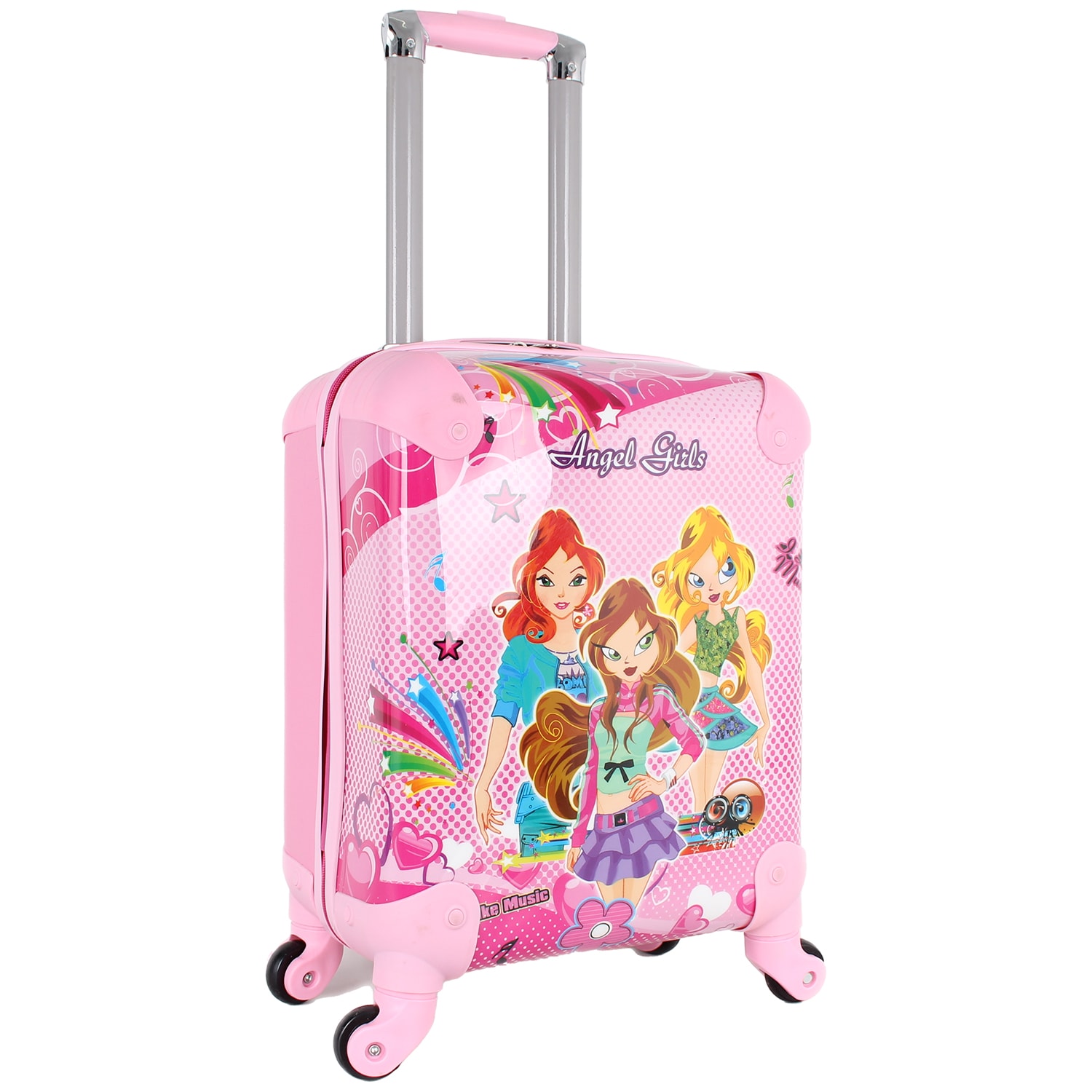 Bagacar Angel Girl Music Abs Pembe Kız Çocuk Valizi
