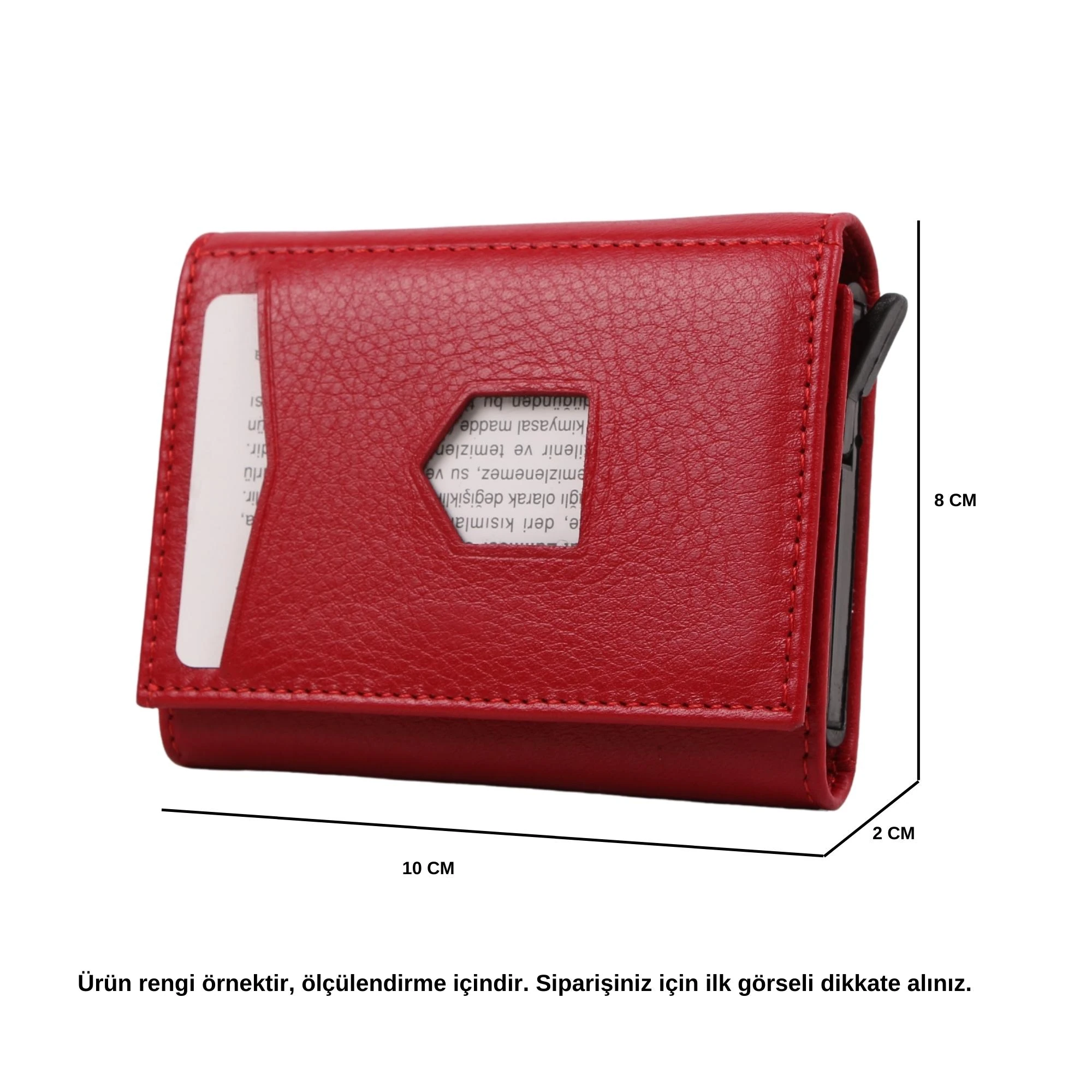 Legend Leather Erkek Gri Hakiki Deri Mekanizmalı Cüzdan/Kartlık