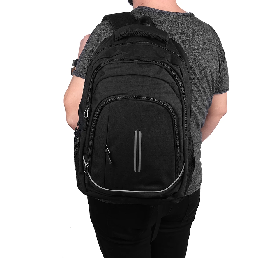 Bagacar Okul ve Günlük Laptop Bölmeli Sırt Çantası Siyah