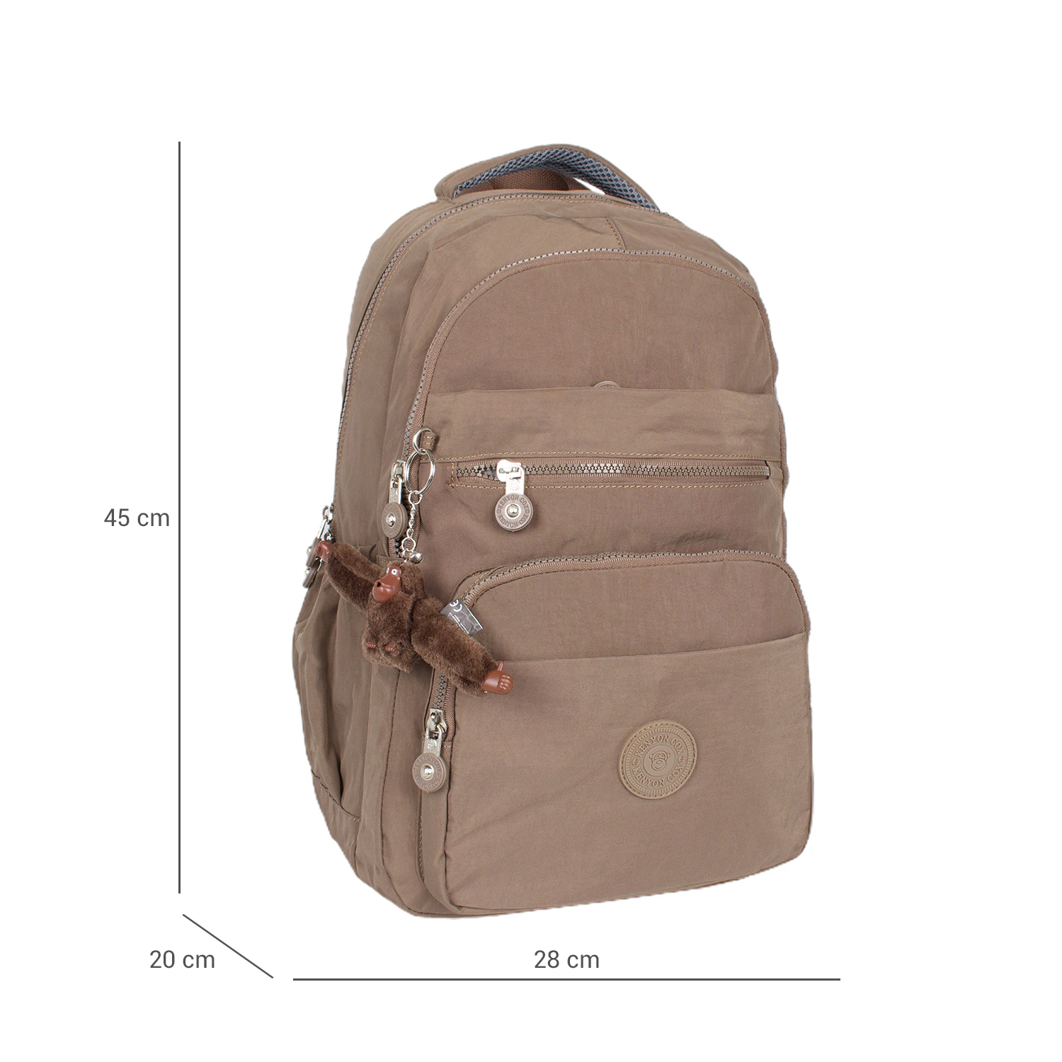 Kenyon 1810 Unisex Klinkır Kumaş Sırt Çantası Kahve