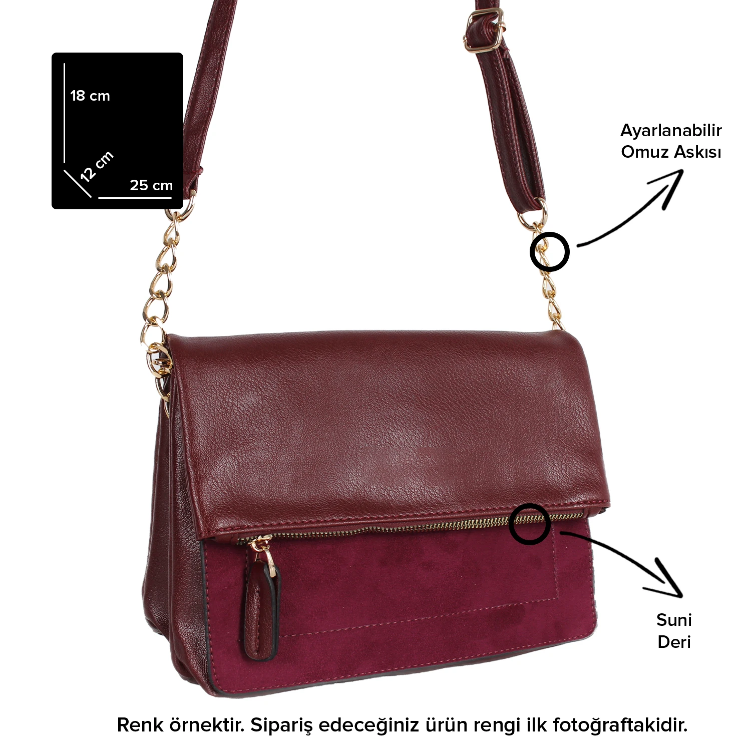 Bagacar 1349 Bordo Bayan Paraşut Çapraz Omuz Çantası