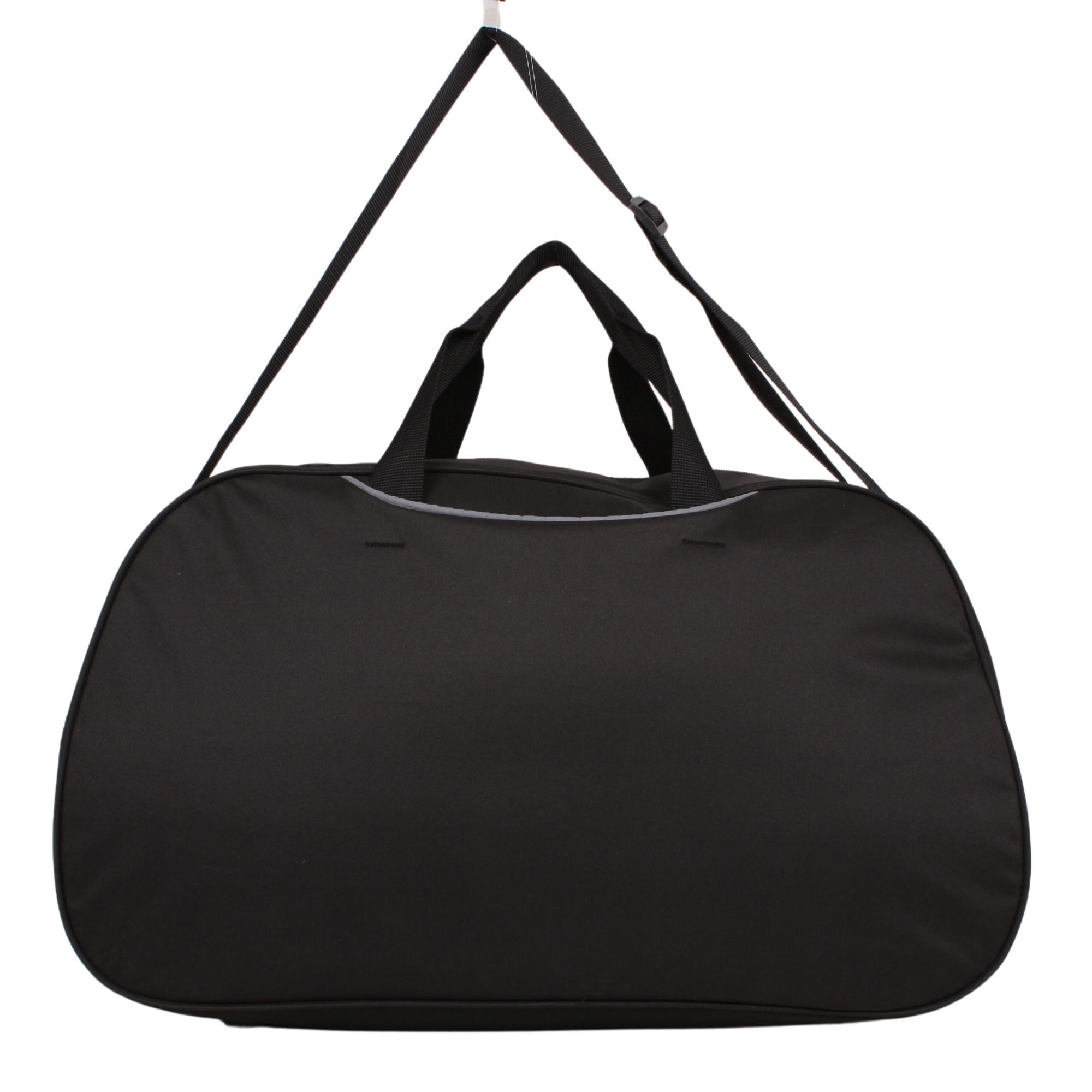 Bagacar 60x35x24 Cm Unisex Siyah Kumaş Plaj Spor ve Seyahat Çantası