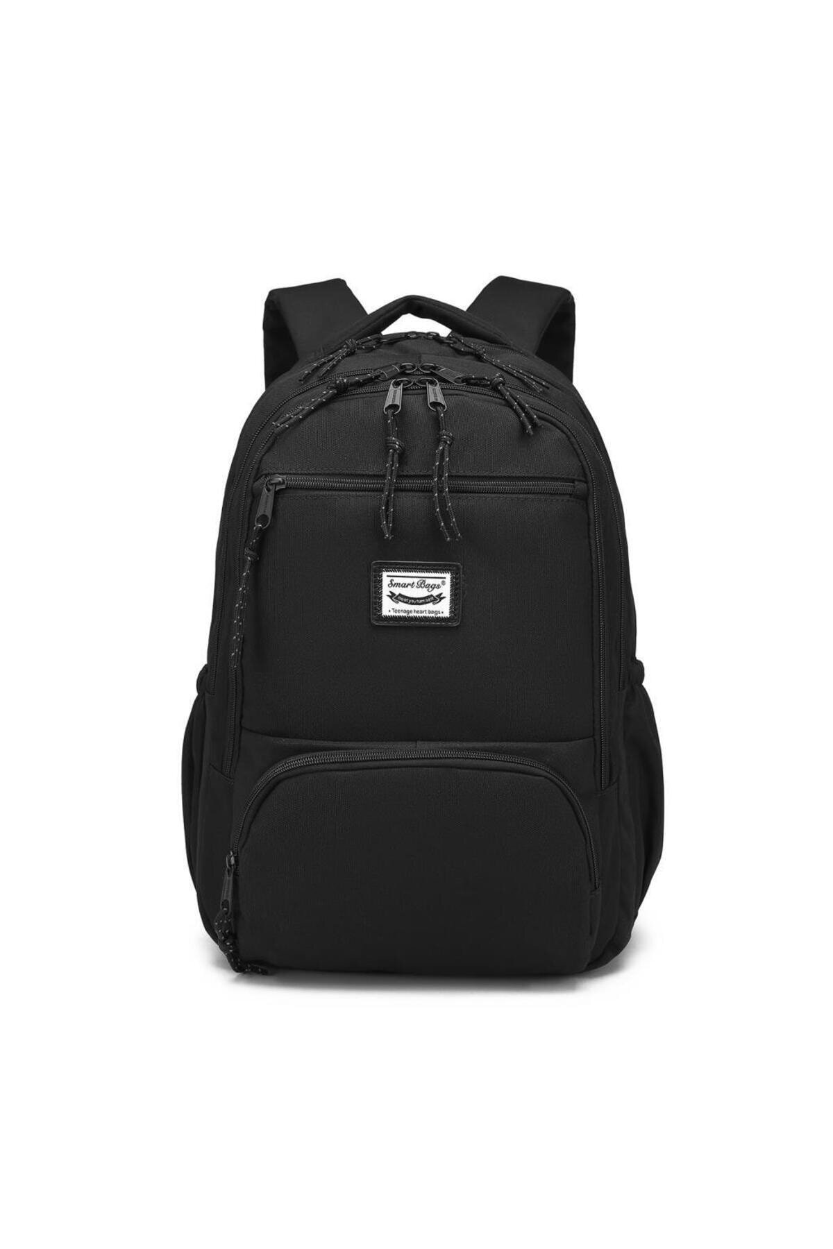 Bagacar Smart Bag 3196 Okul ve Günlük Laptop Bölmeli Sırt Çantası Siyah