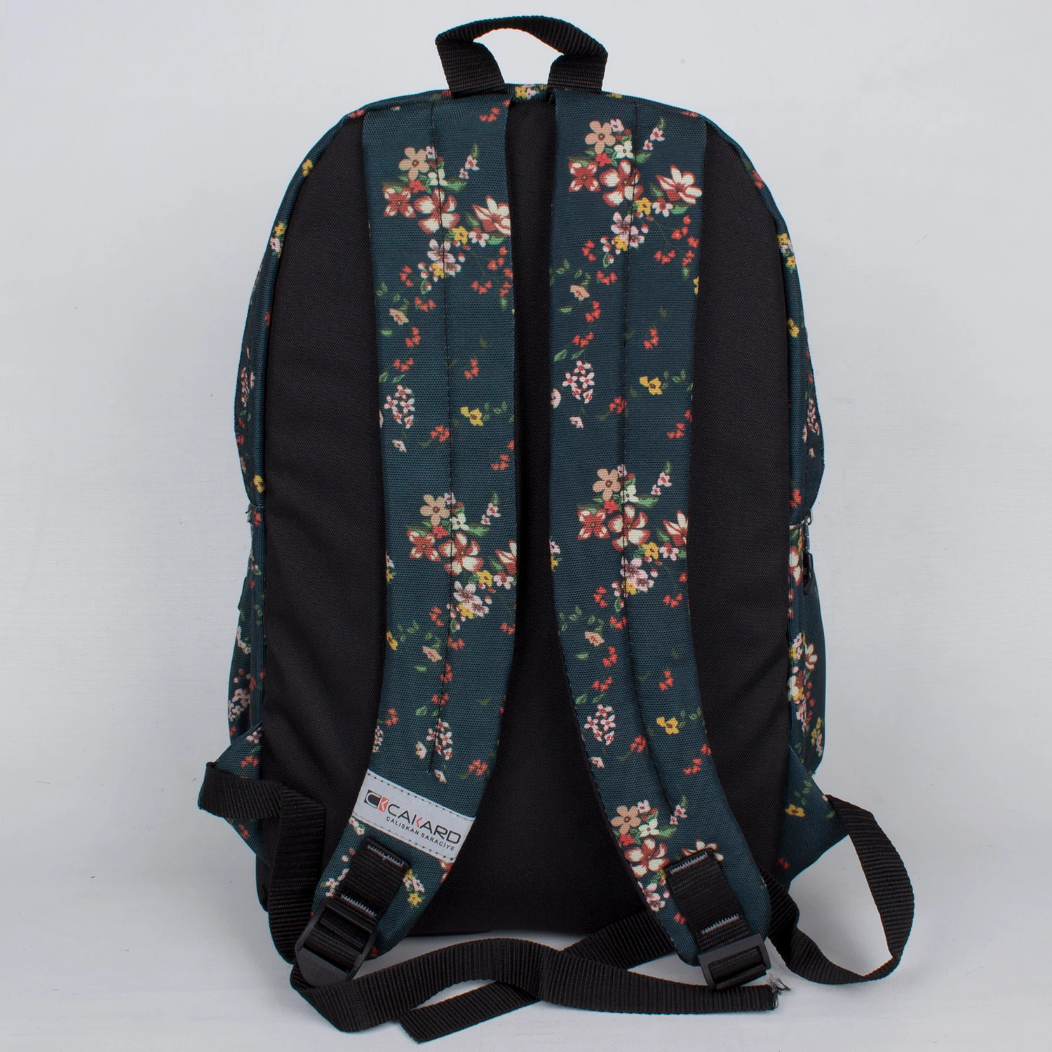 Bagacar Cakard 20105 Kız Okul Sırt Çantası Siyah Çiçekli