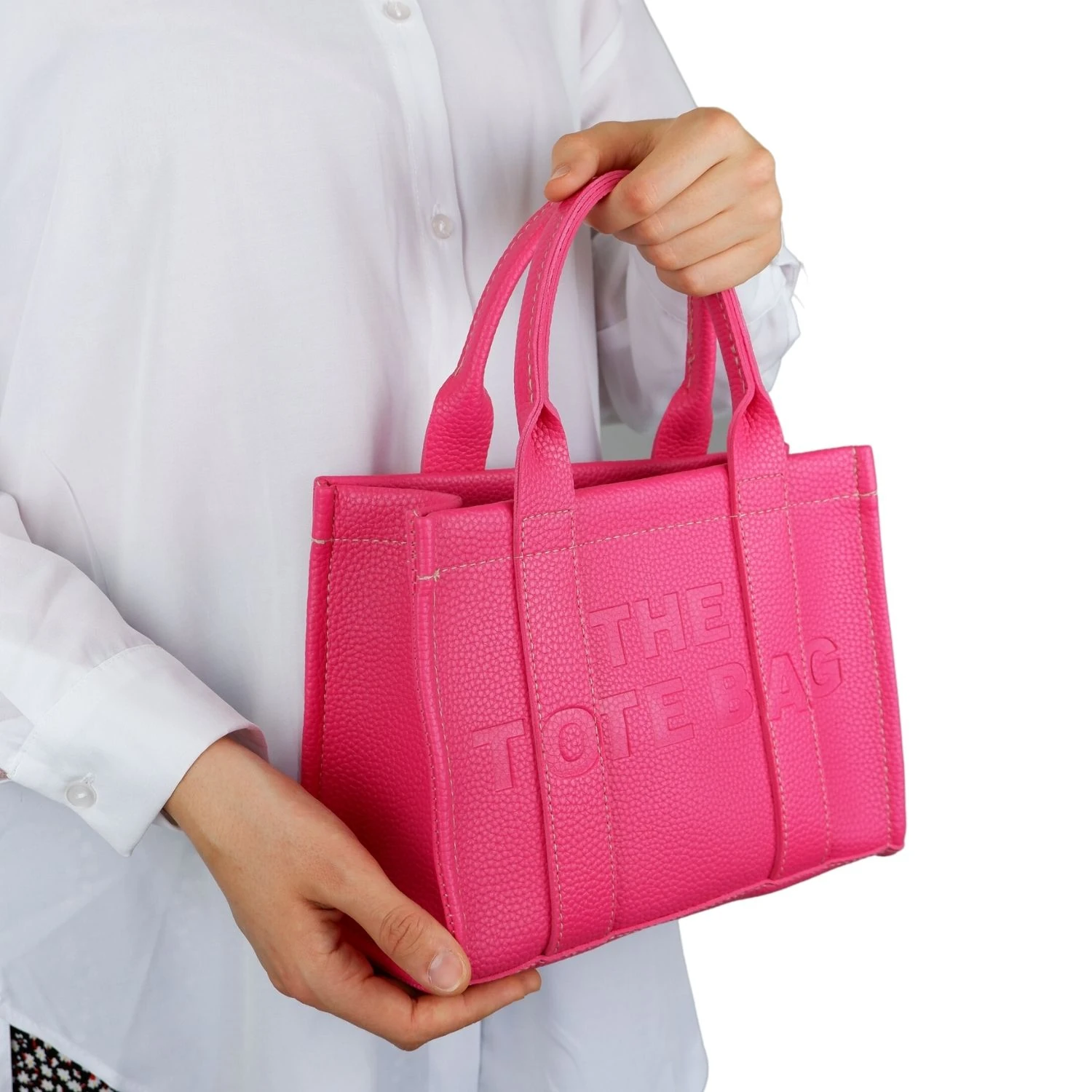 Bagacar The Tote  Bayan Çapraz El ve Omuz Çantası Pembe