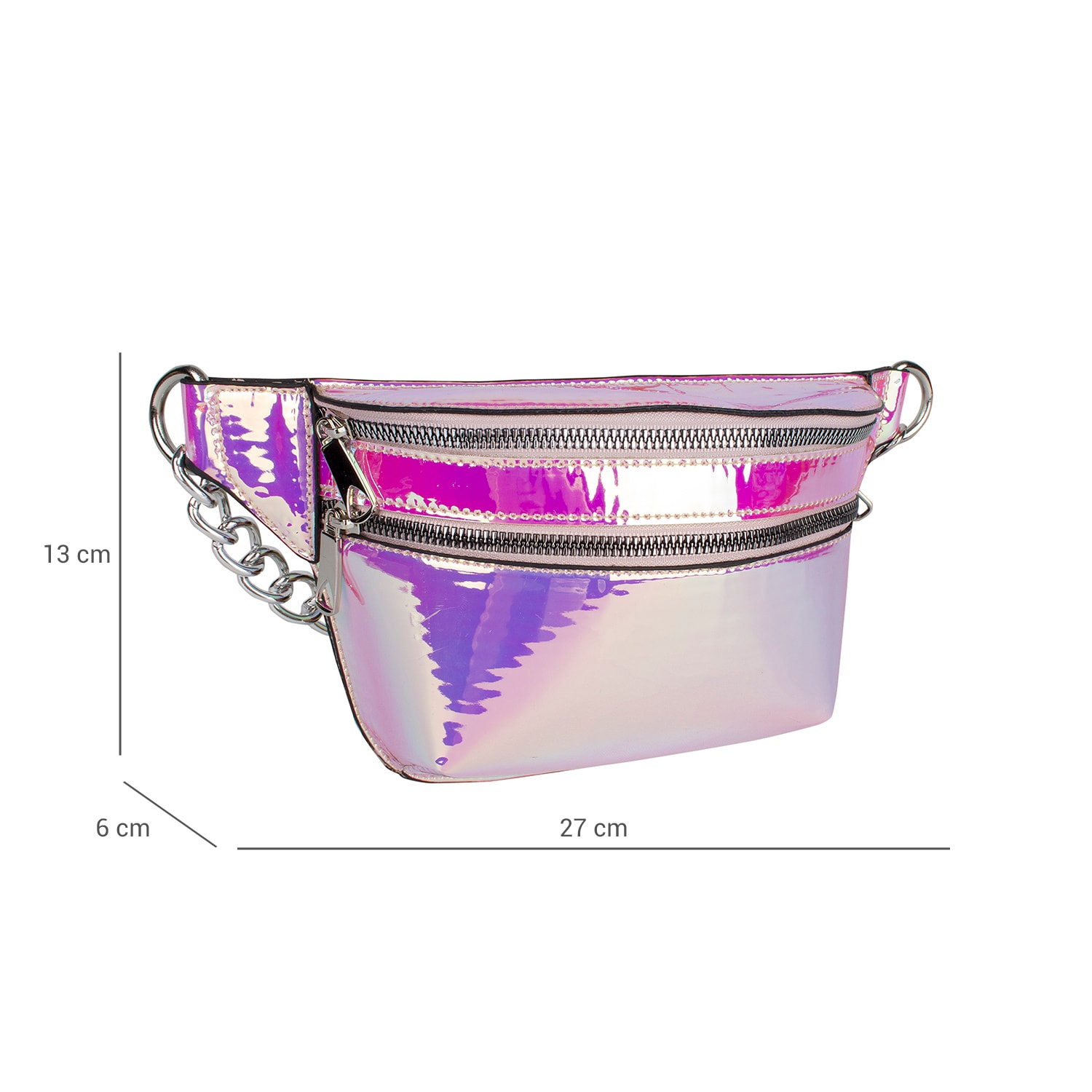 Bagacar Fashion Tulum Gögüs Bel Çantası Parlak Pembe