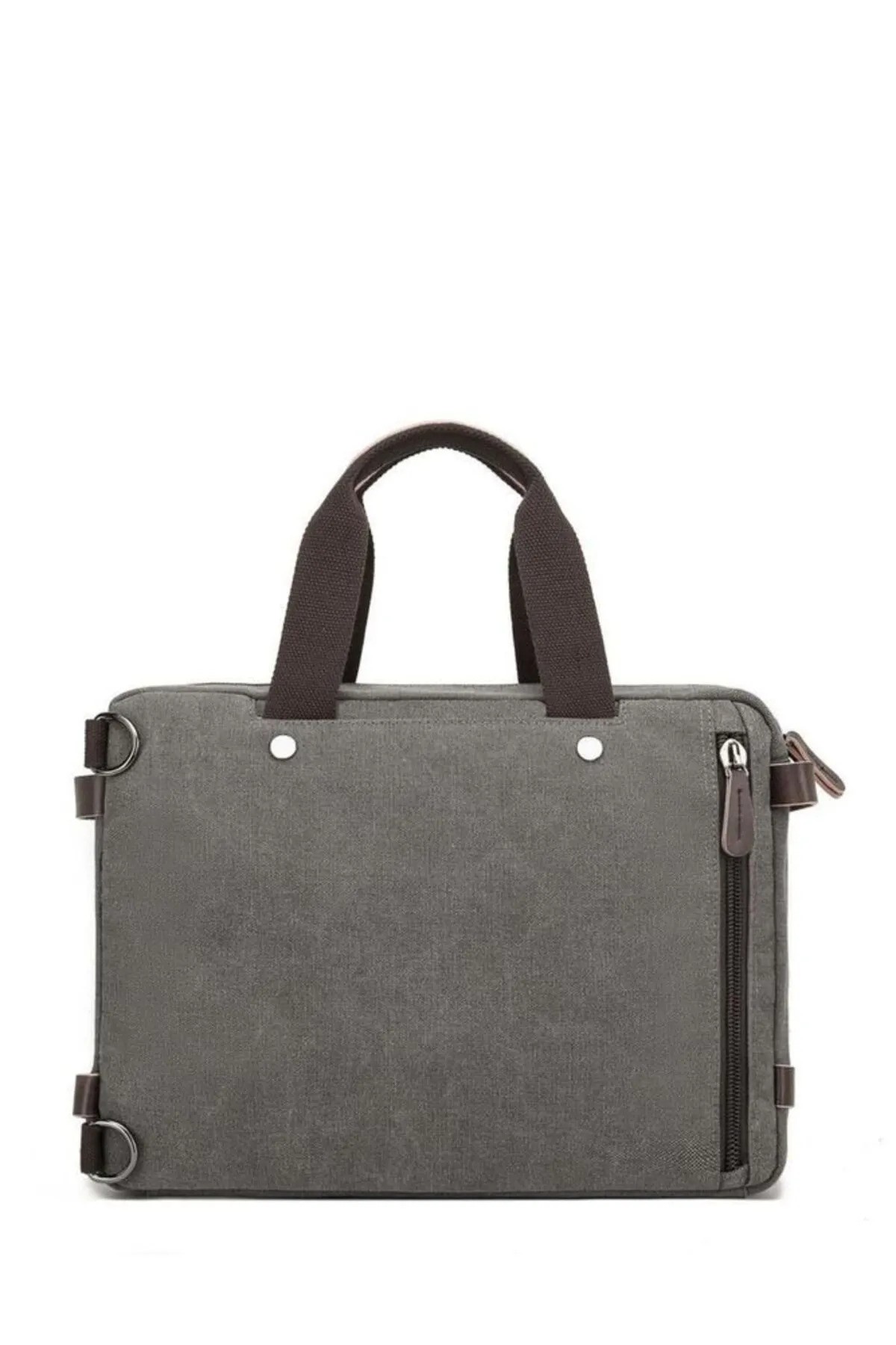 Cactive Kanvas Gri Kumaş Unisex Laptop & Evrak Çantası Ctv1278