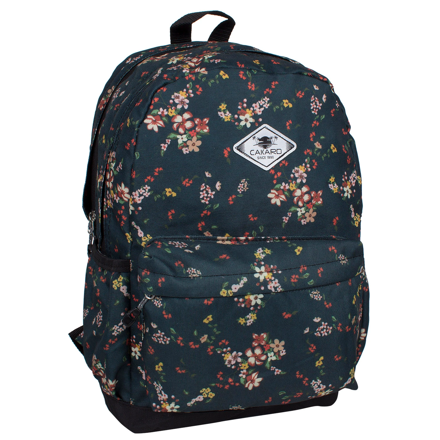 Bagacar Cakard 20105 Kız Okul Sırt Çantası Siyah Çiçekli