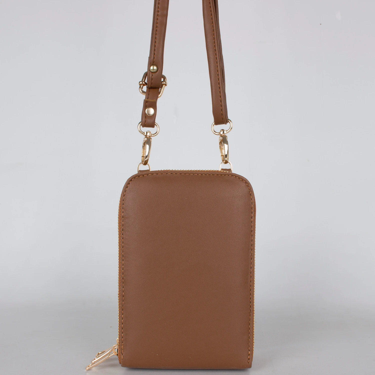 Bagacar 1341 Taba Saten Kumaş Bayan Çapraz Omuz Çantası