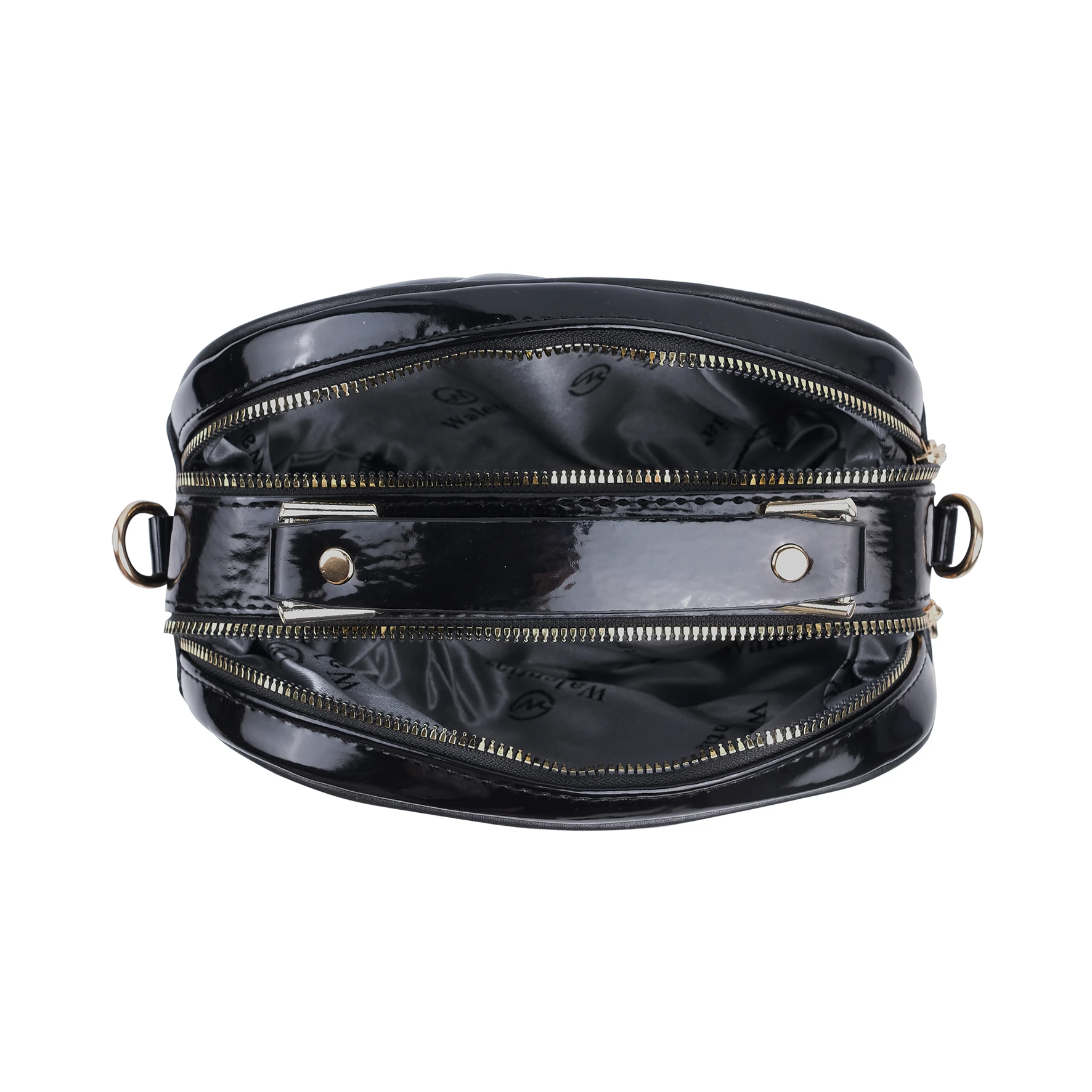 Bagacar Kapitone Şık Bayan Çapraz El ve Omuz Çantası Parlak Siyah