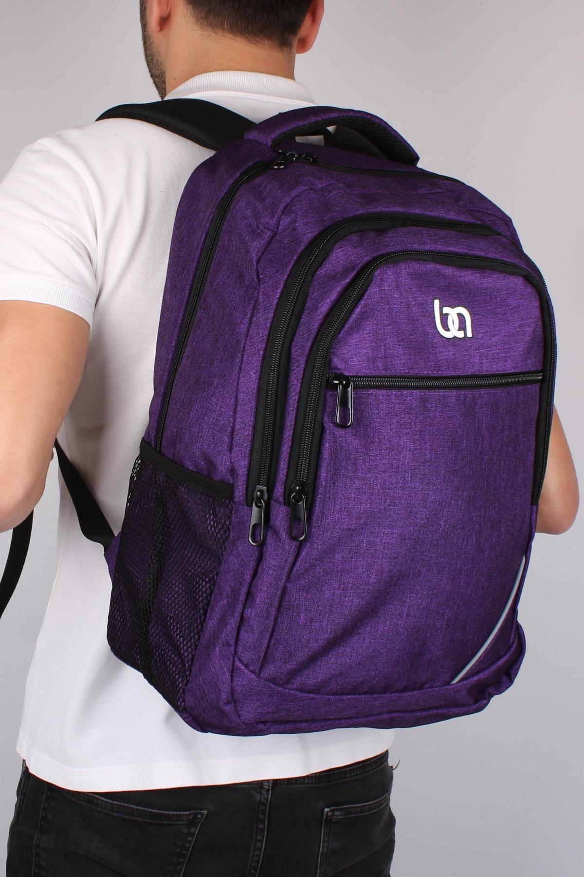 Bagacar IZ1134 Mor Unisex Okul ve Günlük Sırt Çantası