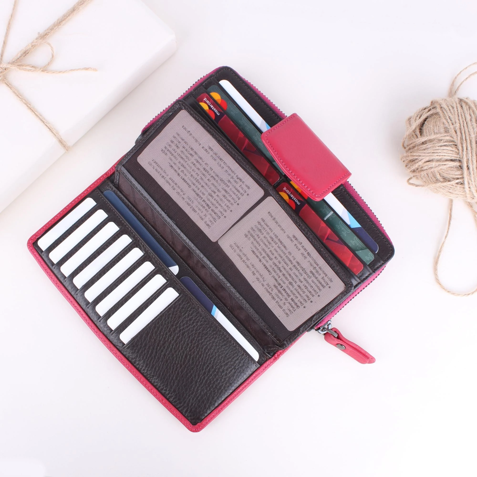 Legend Leather 2714 Bayan Hakiki Deri Cüzdan Fuşya