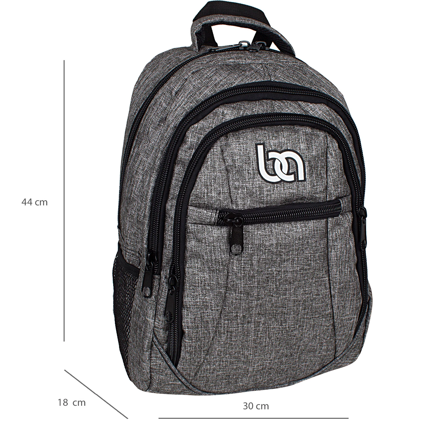 Bagacar 307 Laptop Bölmeli Okul Ve Günlük Sırt Çantası Gri