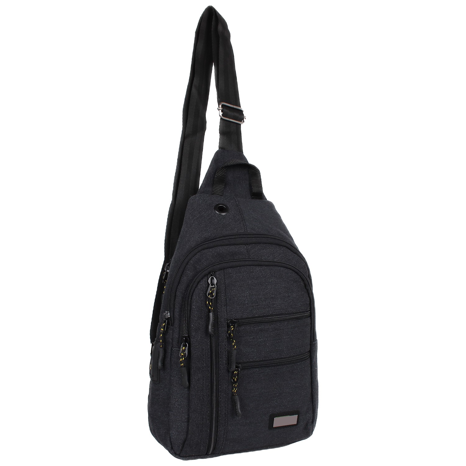 Bagacar 4925 Kulaklık Çıkışlı Body Bag ve Omuz Çantası Siyah