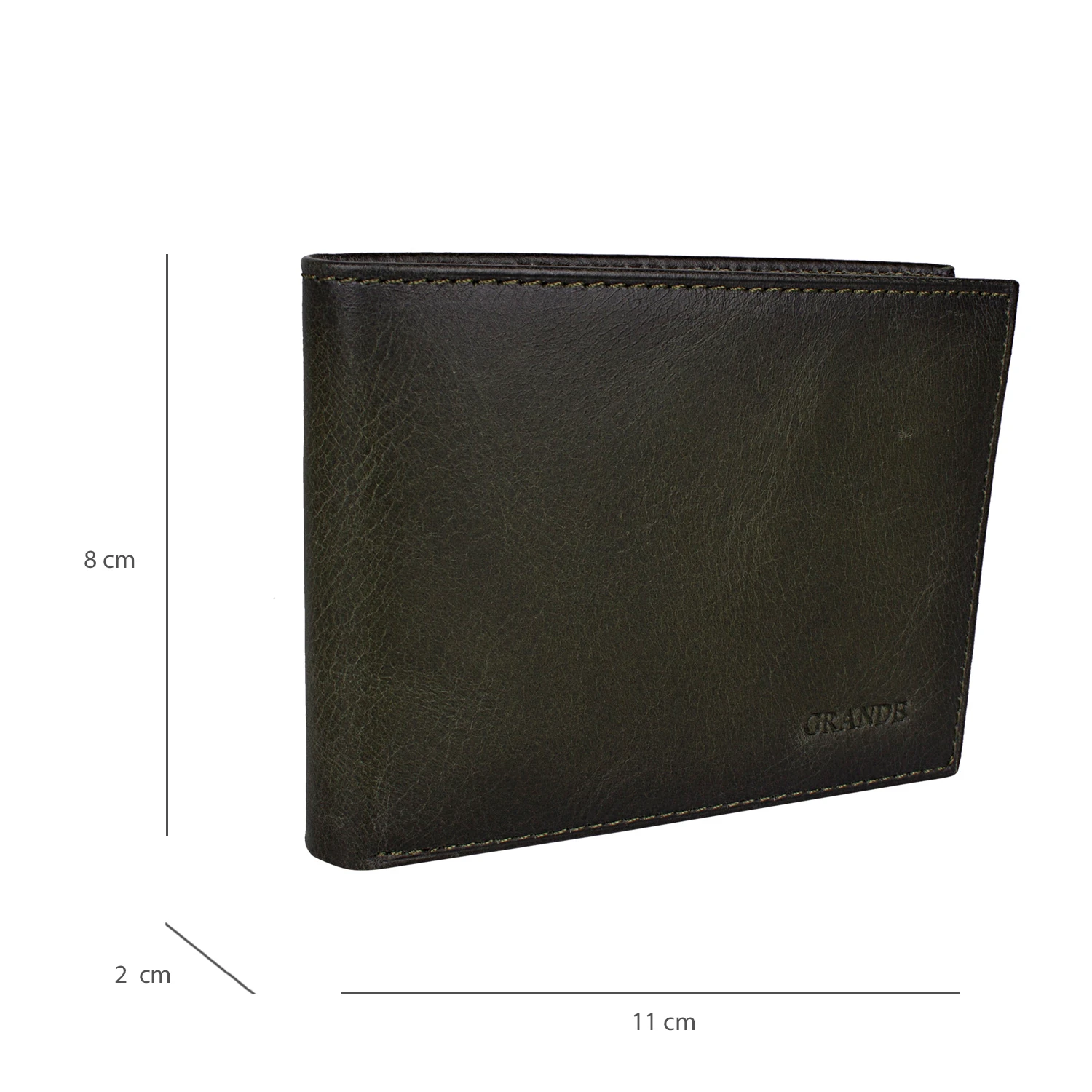 Bagacar 1738 Hakiki Deri Erkek Cüzdanı Yeşil