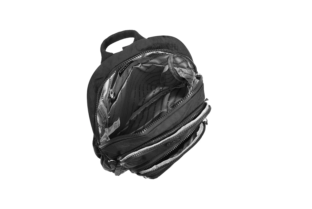 Bagacar Kaliteli Klınkır Hafif Su Geçirmez Kumaş Sırt Çantası Siyah