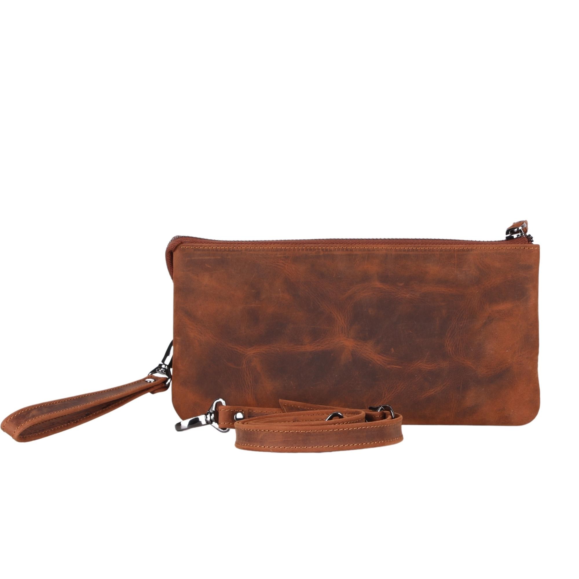 Legend Leather 2670 Taba Hakiki Deri El Portföyü ve Omuz Askılı Çapraz Çanta