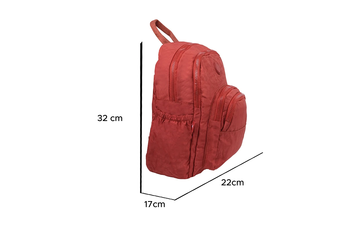 Bagacar Kaliteli Klınkır Hafif Su Geçirmez Kumaş Sırt Çantası Kiremit