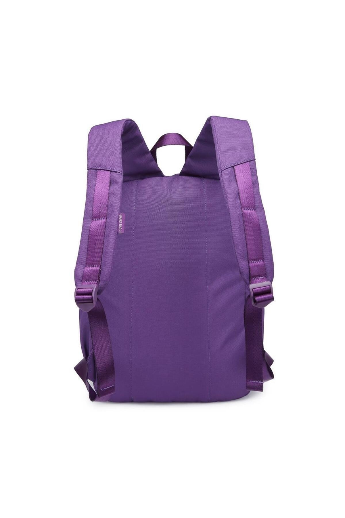 Bagacar Smart Bag 3199 Okul ve Günlük Laptop Bölmeli Sırt Çantası Mor