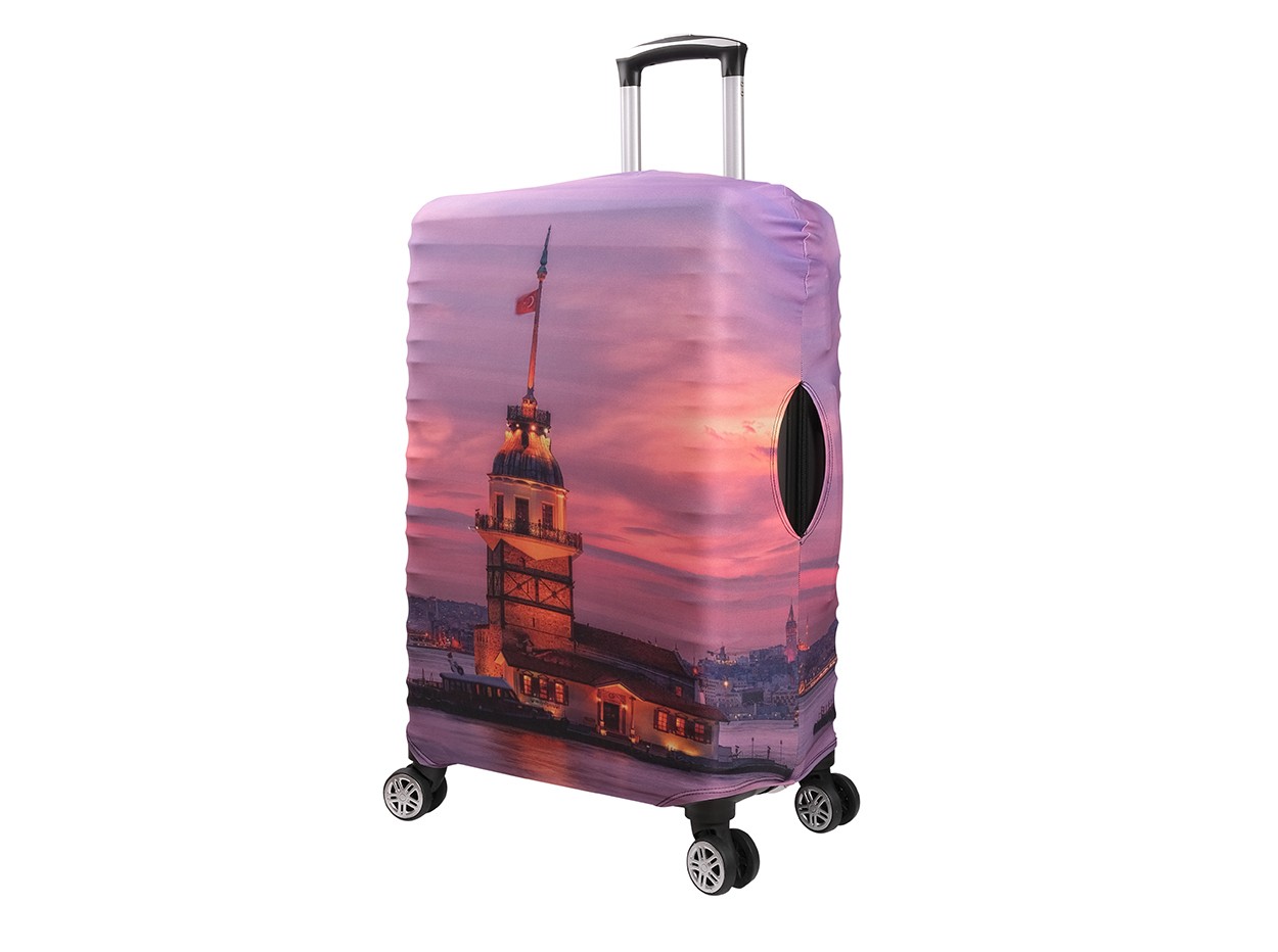 Bagacar Kız Kulesi Orta Boy Valiz için Valiz Kılıfı