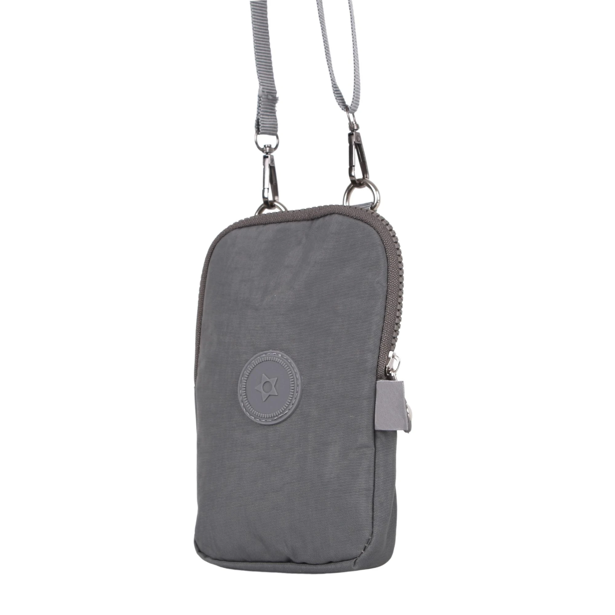 Bagacar Klinkır Kumaş Telefonluklu Çanta Gri