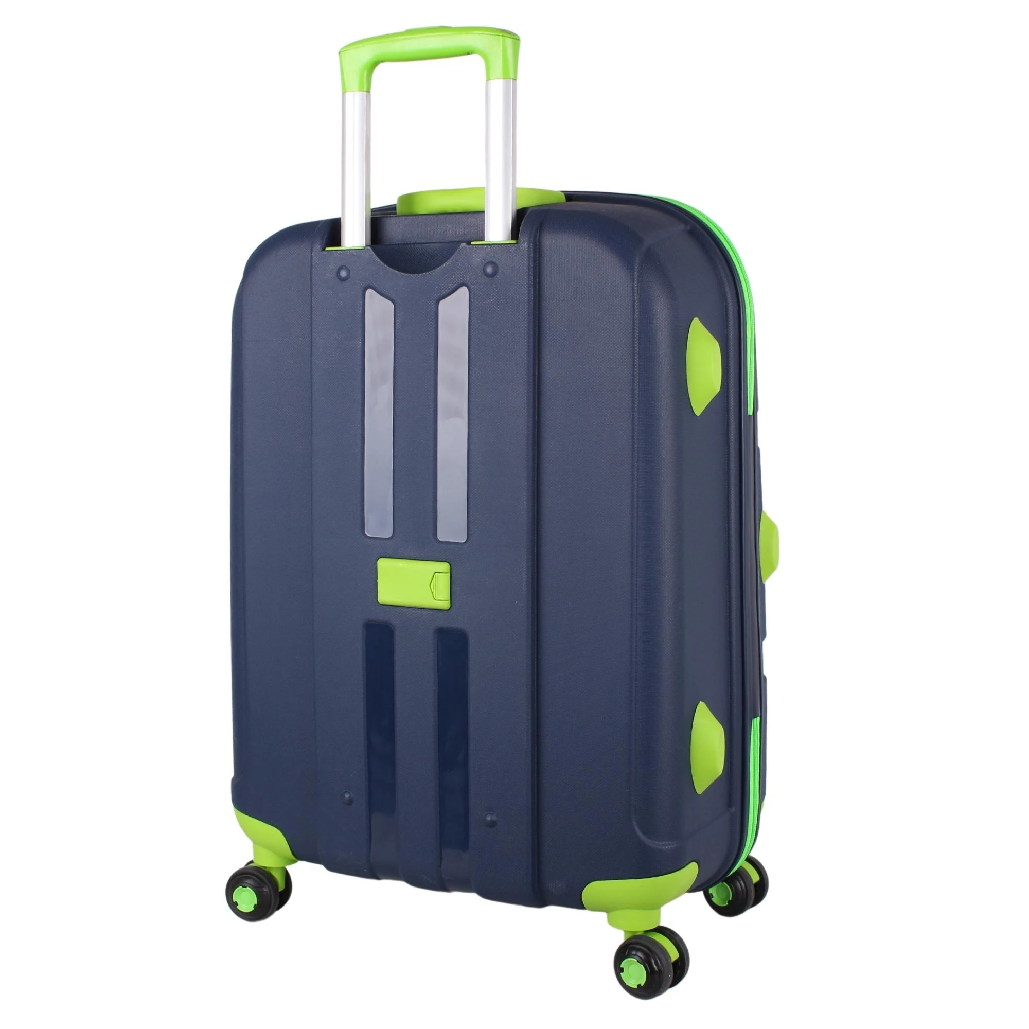 Bagacar IV Sert Silikon Kırılmaz Orta Boy Valiz Lacivert Yeşil