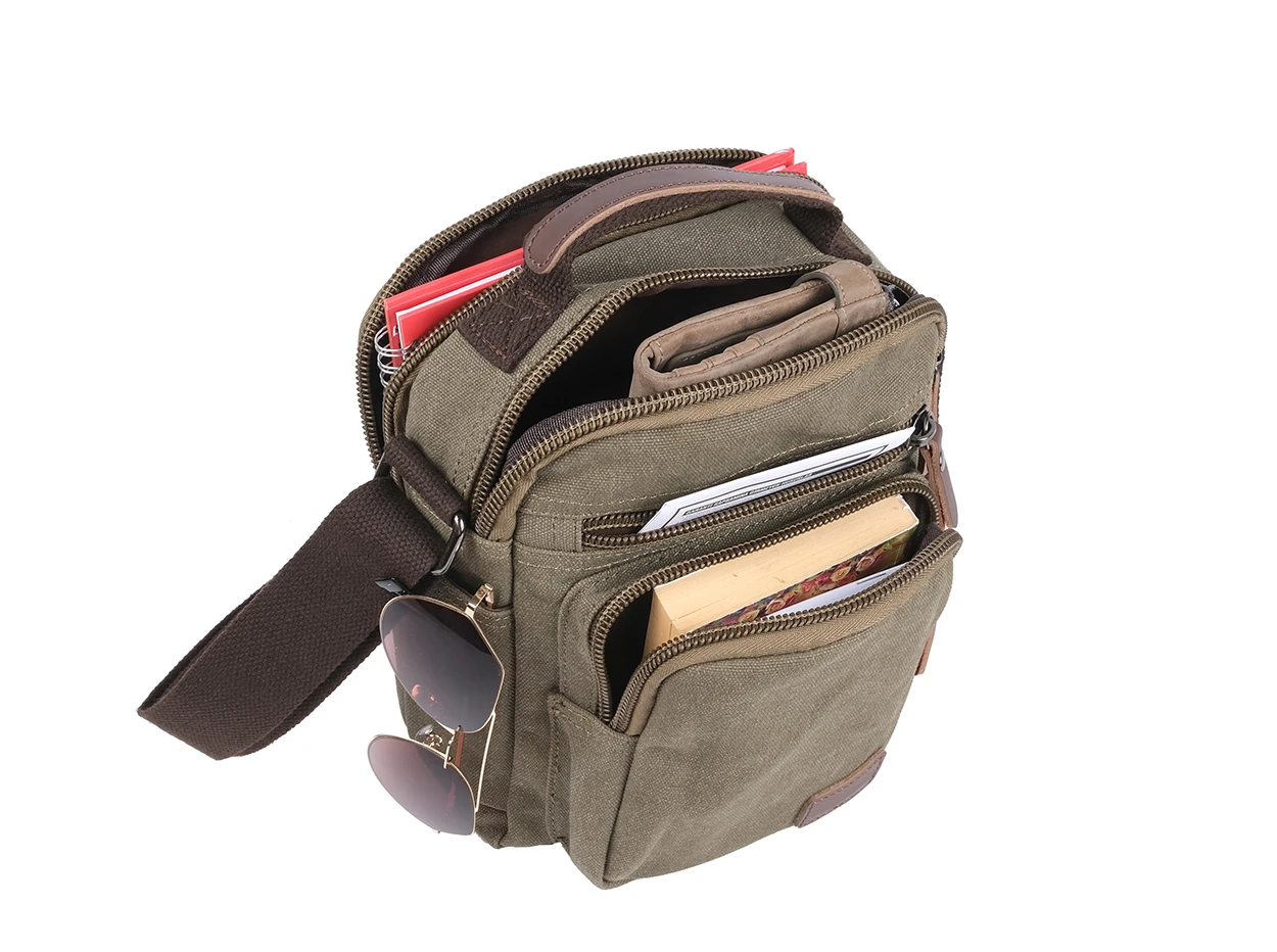 Bagacar 6250 Yeşil Kanvas Çapraz Omuz Postacı Çantası