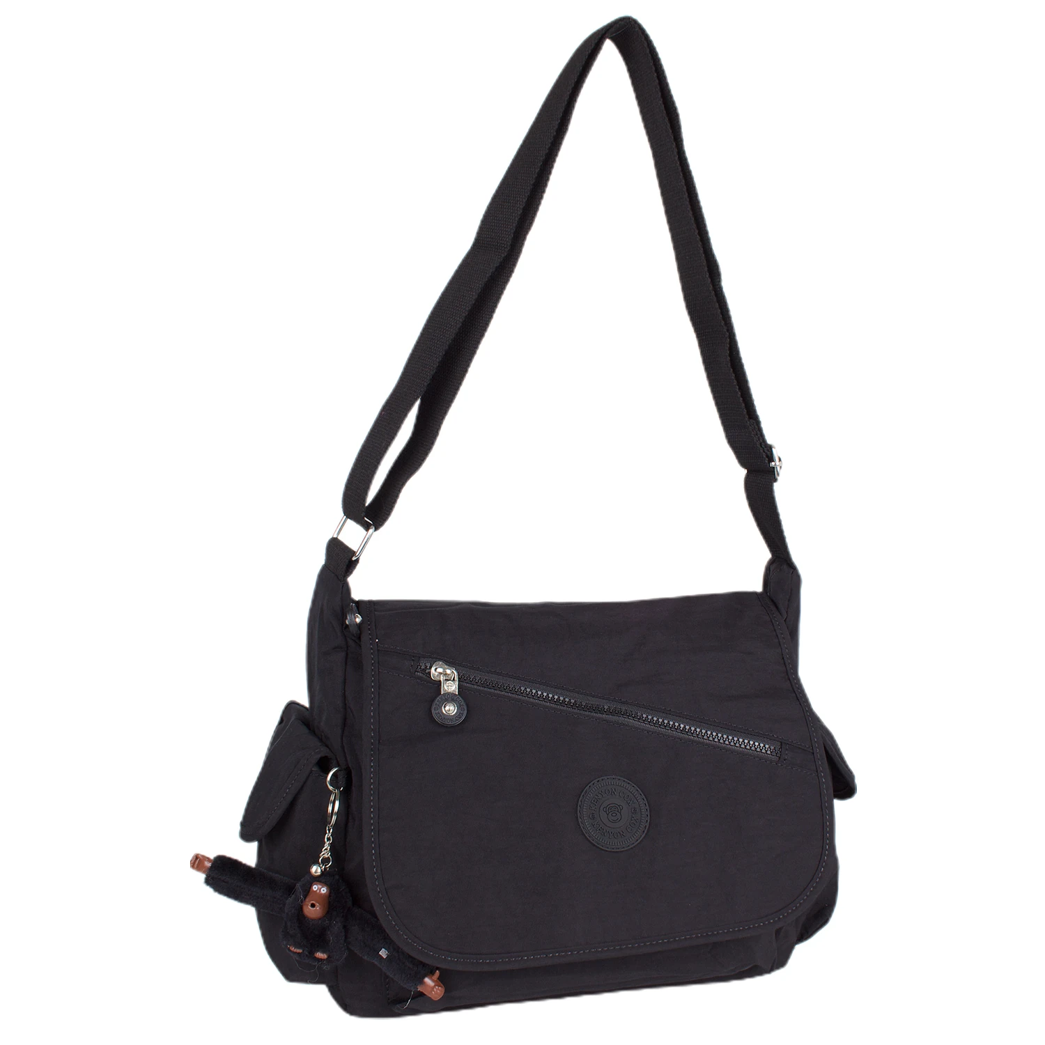 Kenyon 2308 Klinkır Kumaş Bayan Çapraz Omuz Çantası Siyah