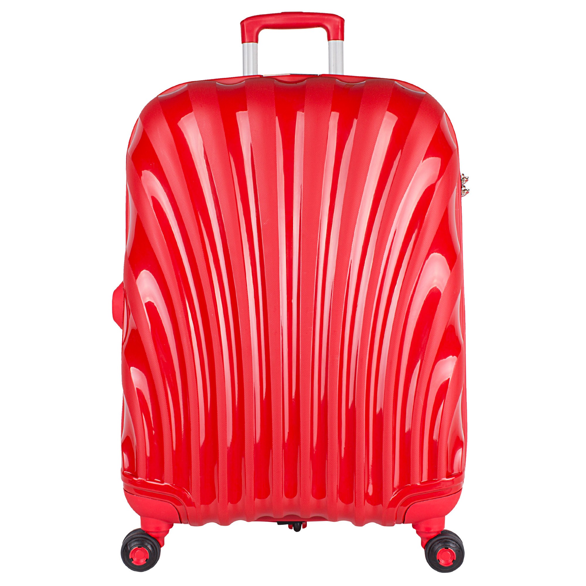 Bagacar Shell Silikon Kırılmaz Büyük Boy Valiz Kırmızı