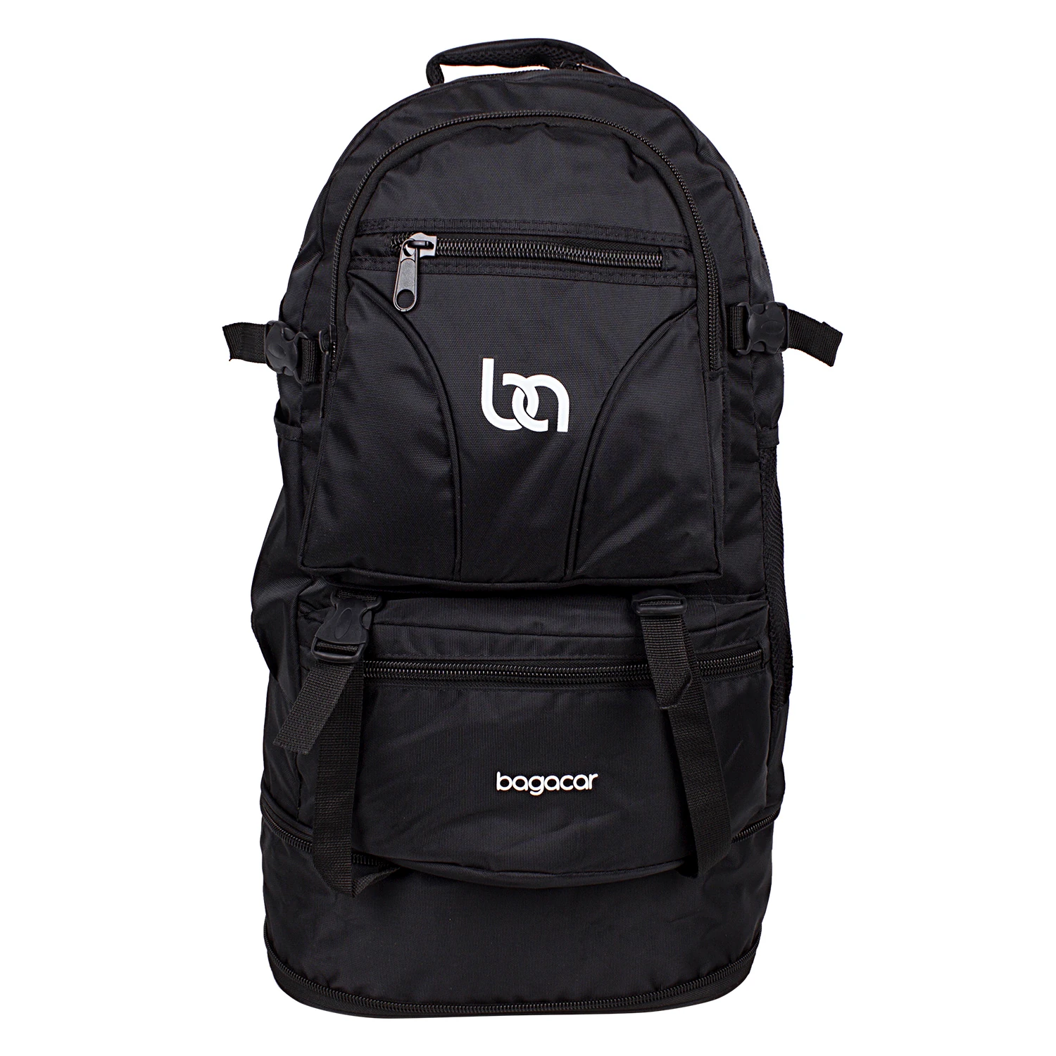 Bagacar 60 LT Laptop Bölmeli Körüklü Dağcı Sırt Çantası Siyah