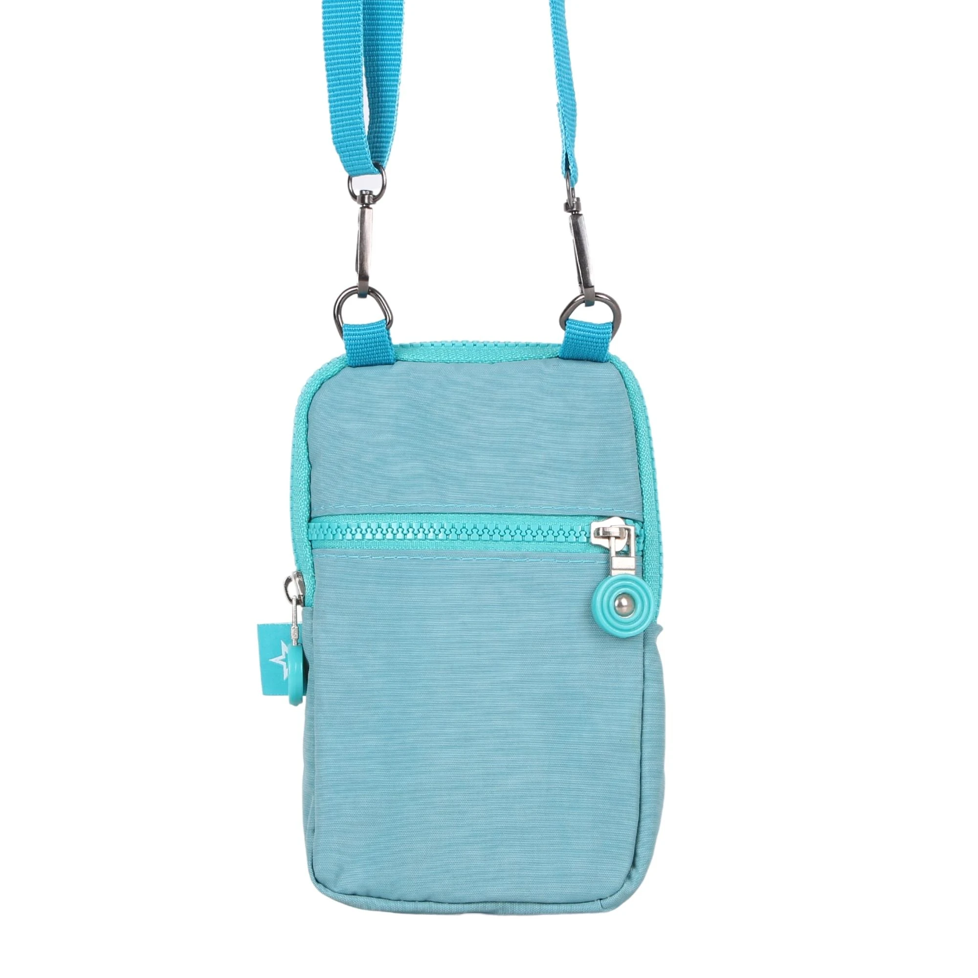 Bagacar Klinkır Kumaş Telefonluklu Çanta Turkuaz