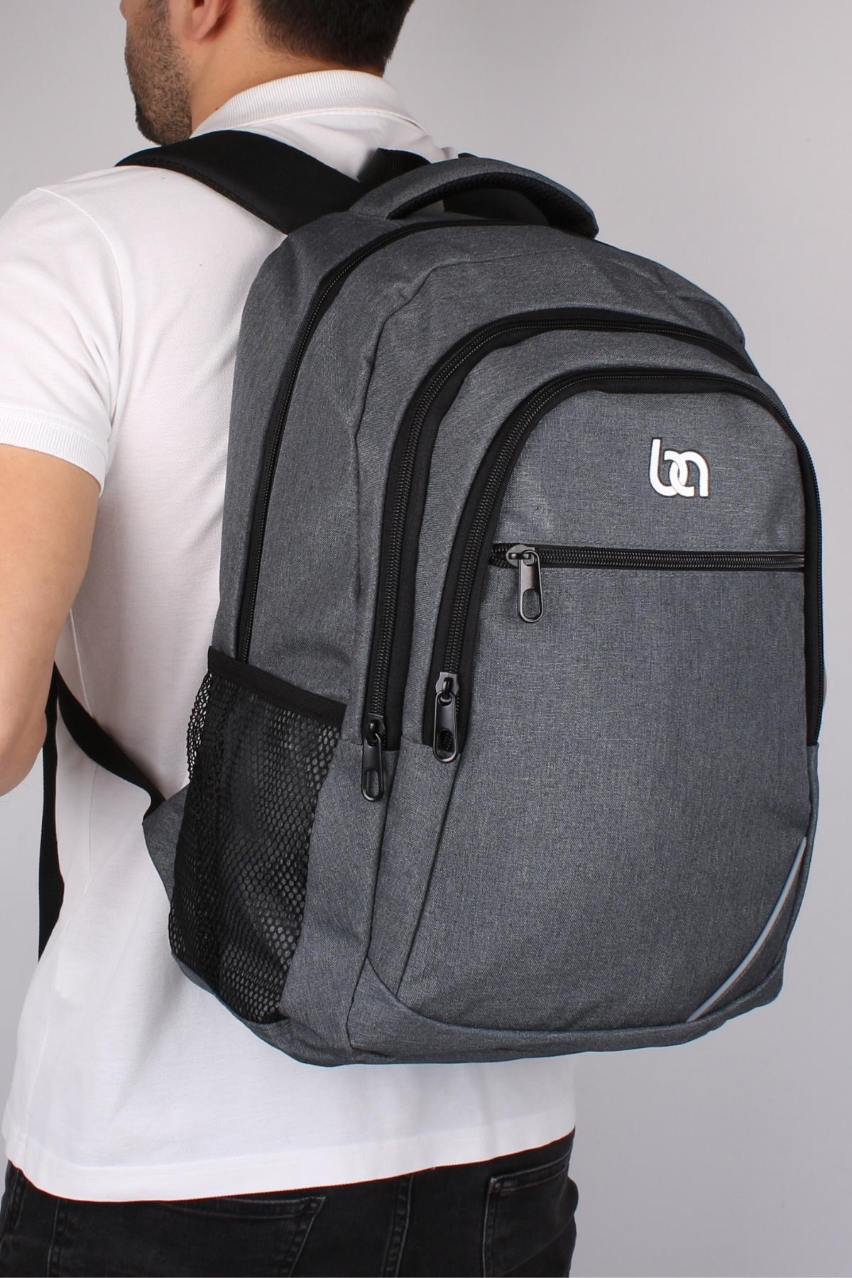 Bagacar IZ1134 Gri Unisex Okul ve Günlük Sırt Çantası