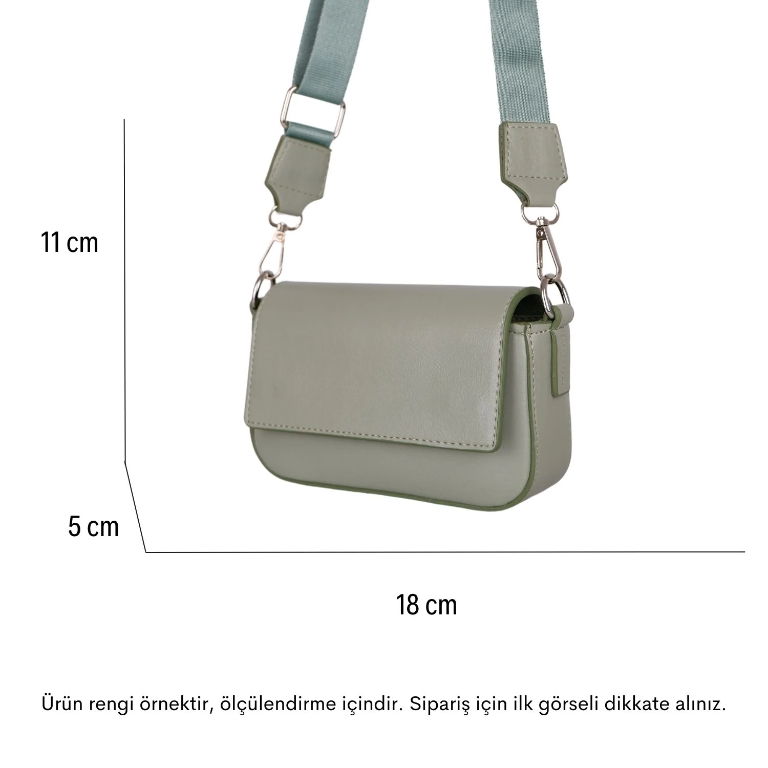 Bagacar Kapaklı Mini Şık Bayan Çapraz El ve Omuz Çantası Bej