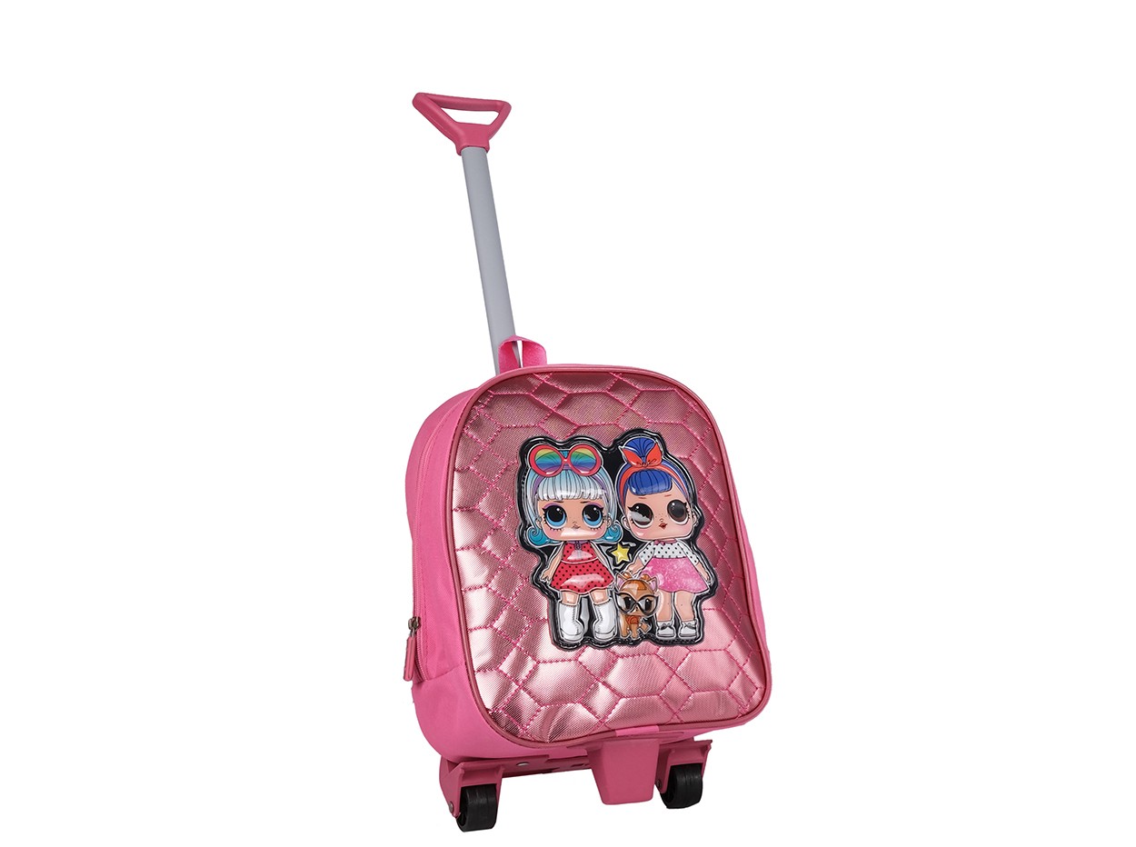 Bagacar Lol ve Kedi Pembe Tekerlekli Çocuk Sırt Çantası