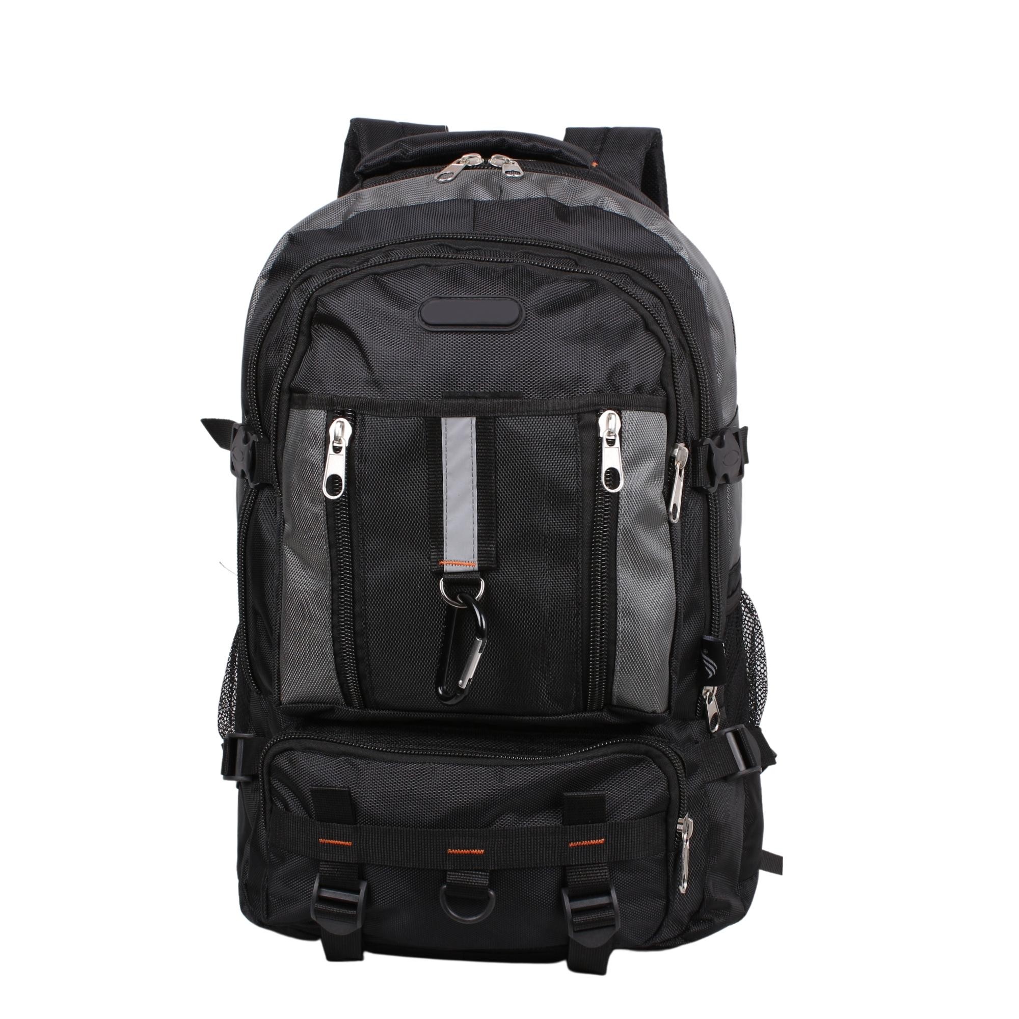 Bagacar IZDAG Siyah Gri Seyahat Sırt Çantası 60 LT 17" Laptop Bölmeli