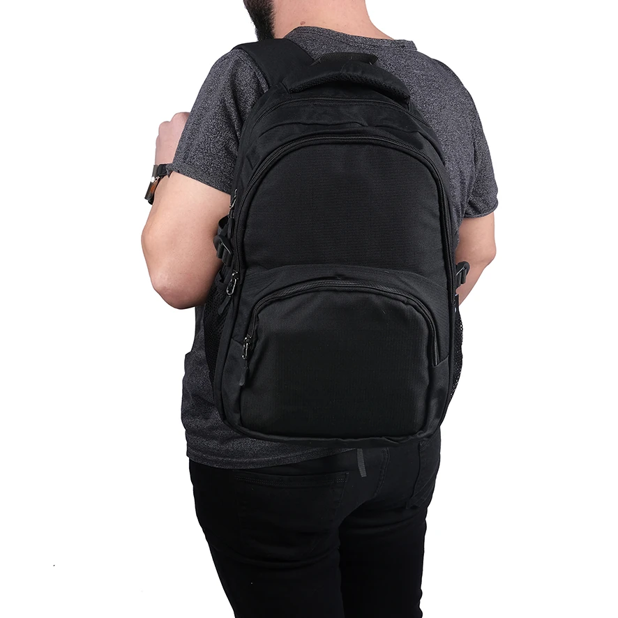 Bagacar Okul ve Günlük Laptop Bölmeli Sırt Çantası Siyah