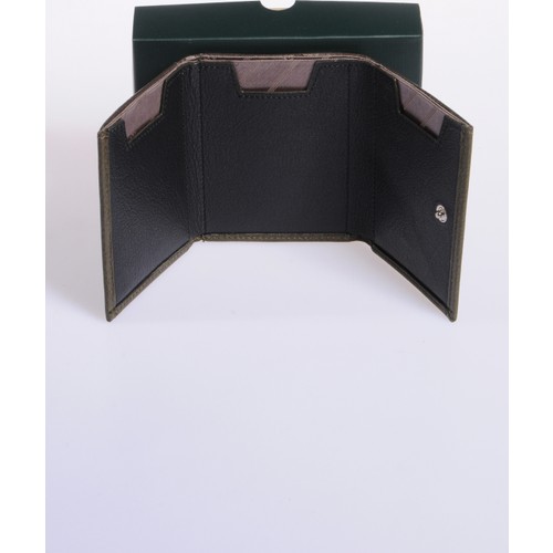 Grande 724 Unisex Hakiki Deri Kartlık Yeşil