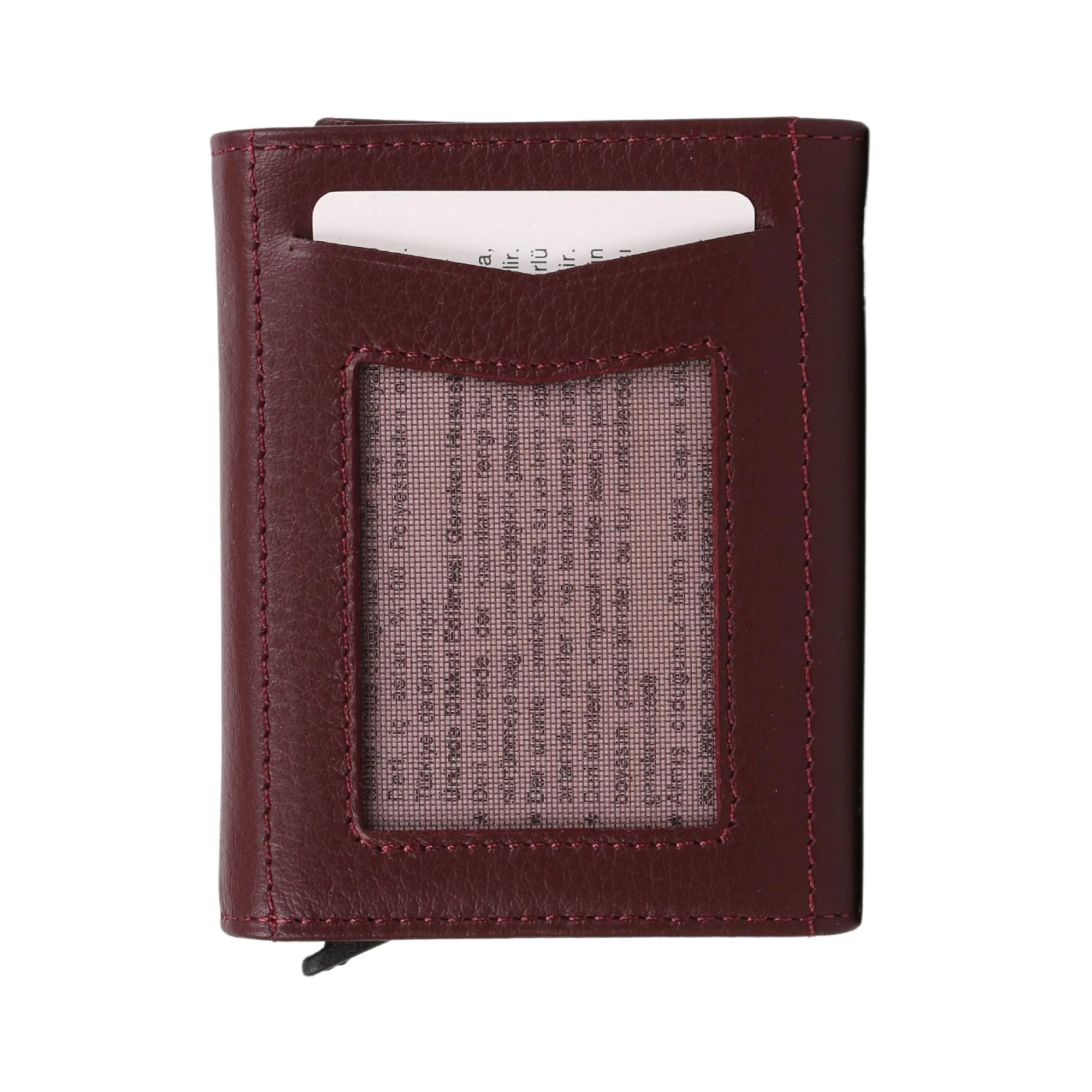 Legend Leather Erkek Bordo Hakiki Deri Mekanizmalı Cüzdan/Kartlık