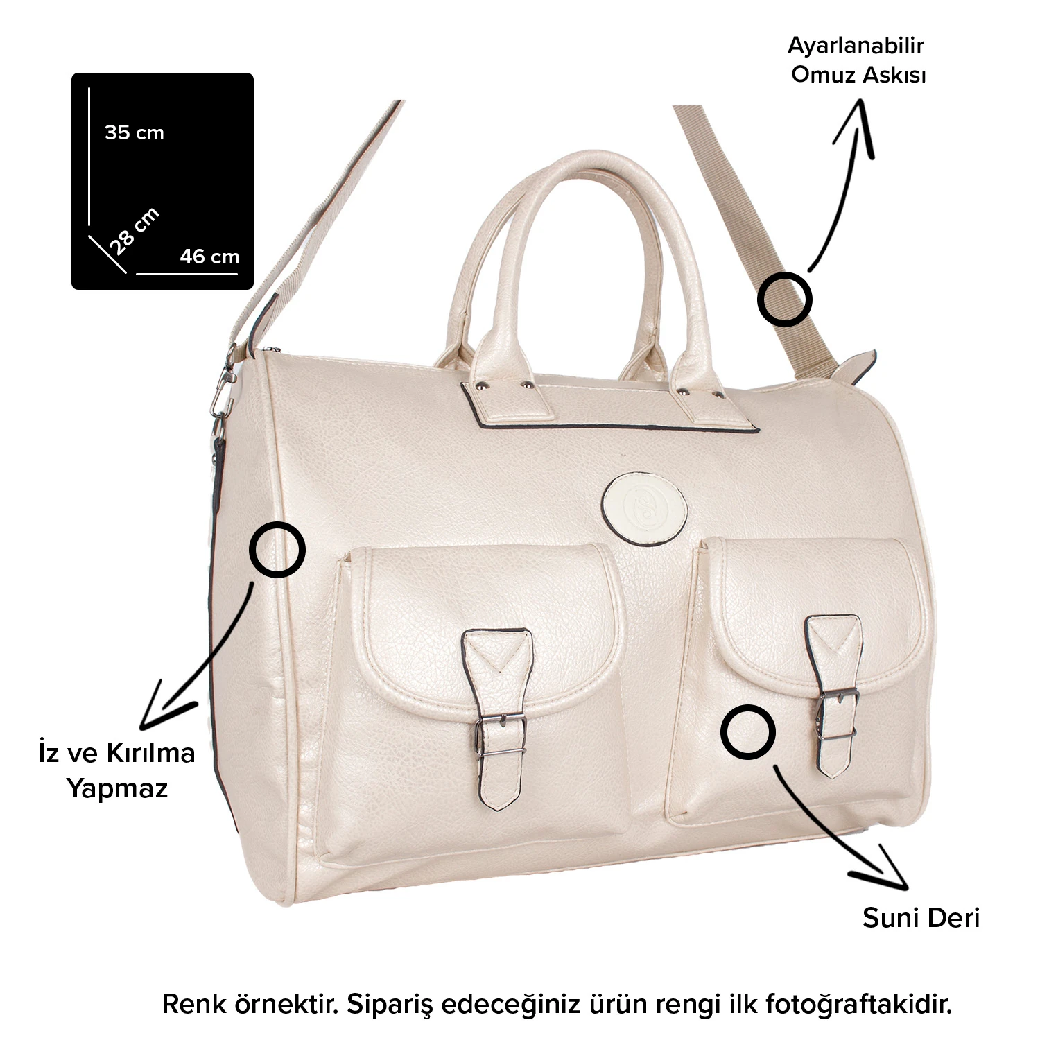 Bagacar Geniş El Bavulu ve Seyahat Çantası Pudra