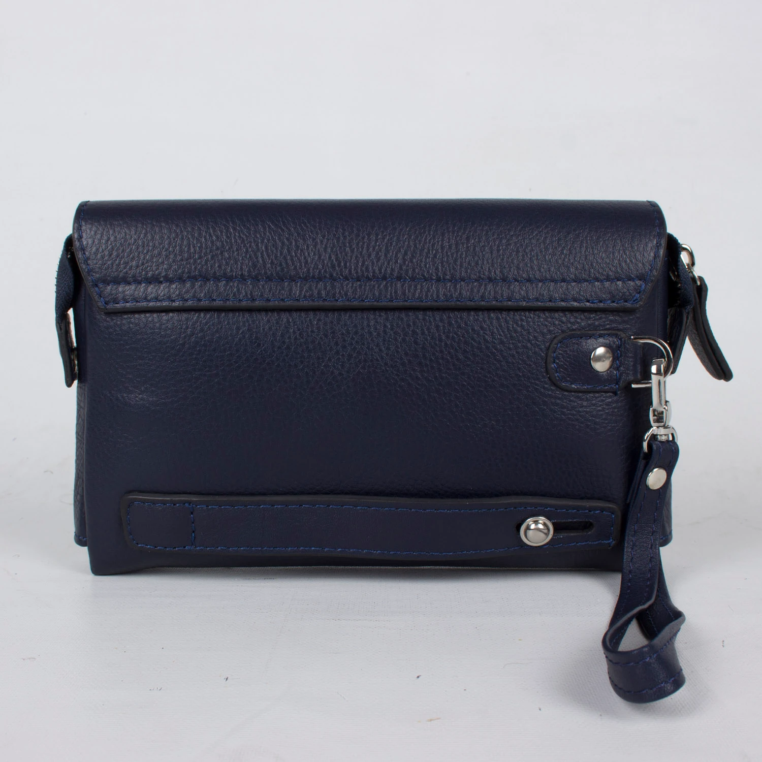 Grande 4280 Hakiki Deri Unisex El Portföy Çantası Lacivert