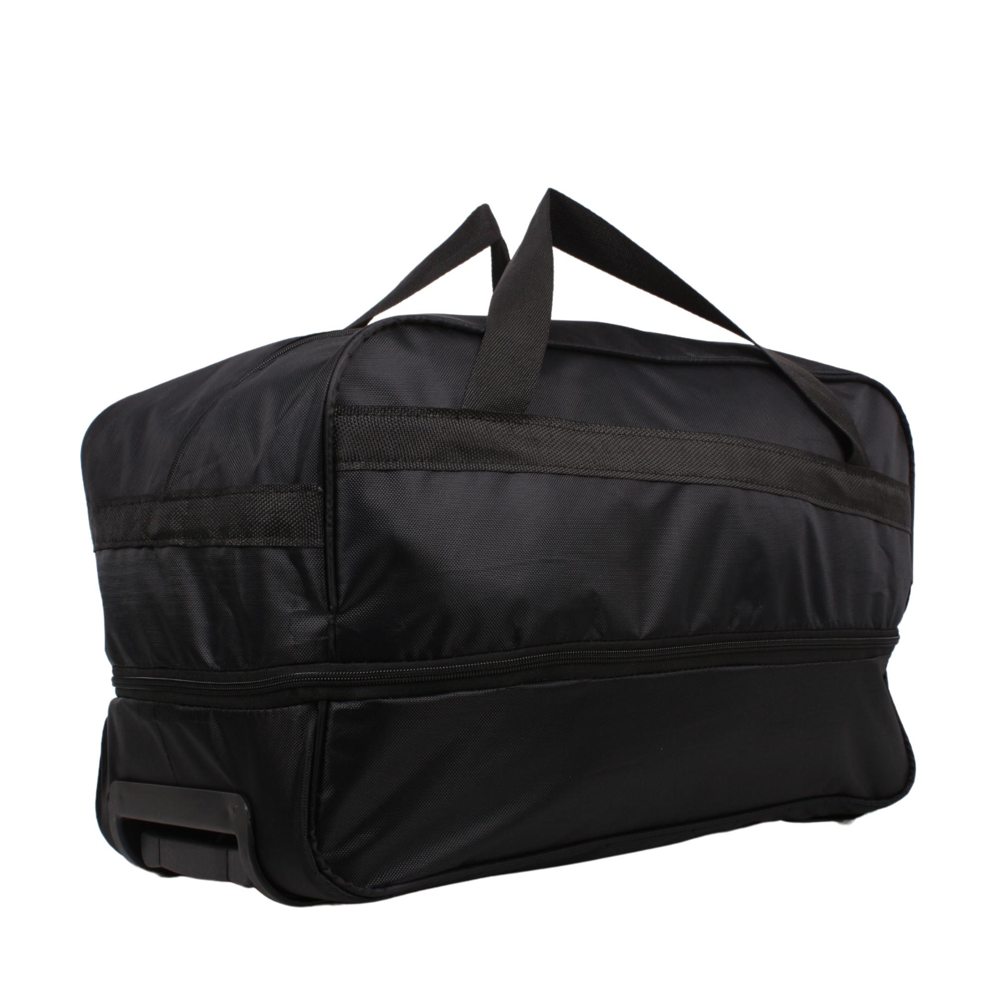 Bagacar 3 Teker Körüklü Orta  Boy Seyahat Valizi Siyah