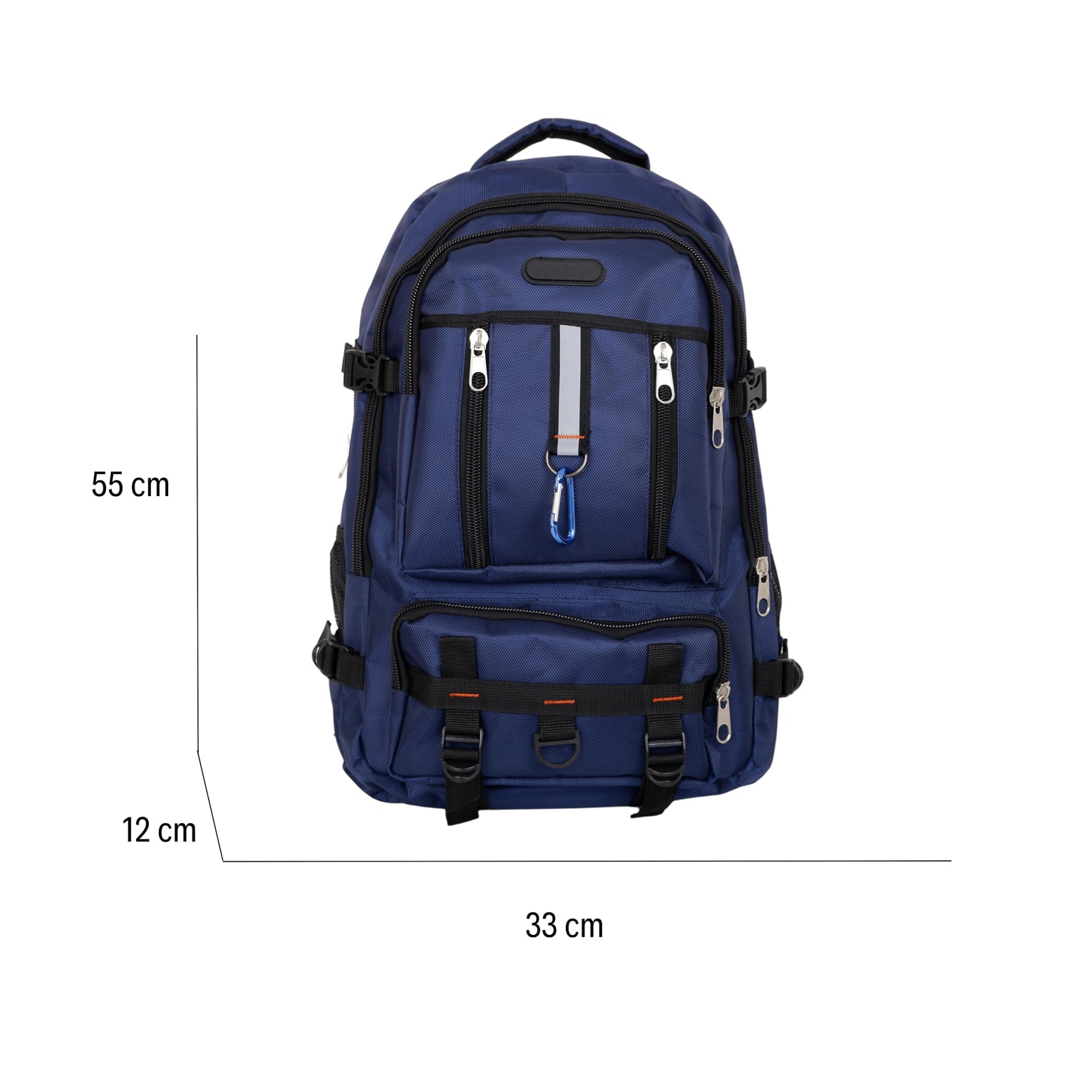 Bagacar Lacivert Dağcı Seyahat Sırt Çantası 60 LT 17" Laptop Bölmeli
