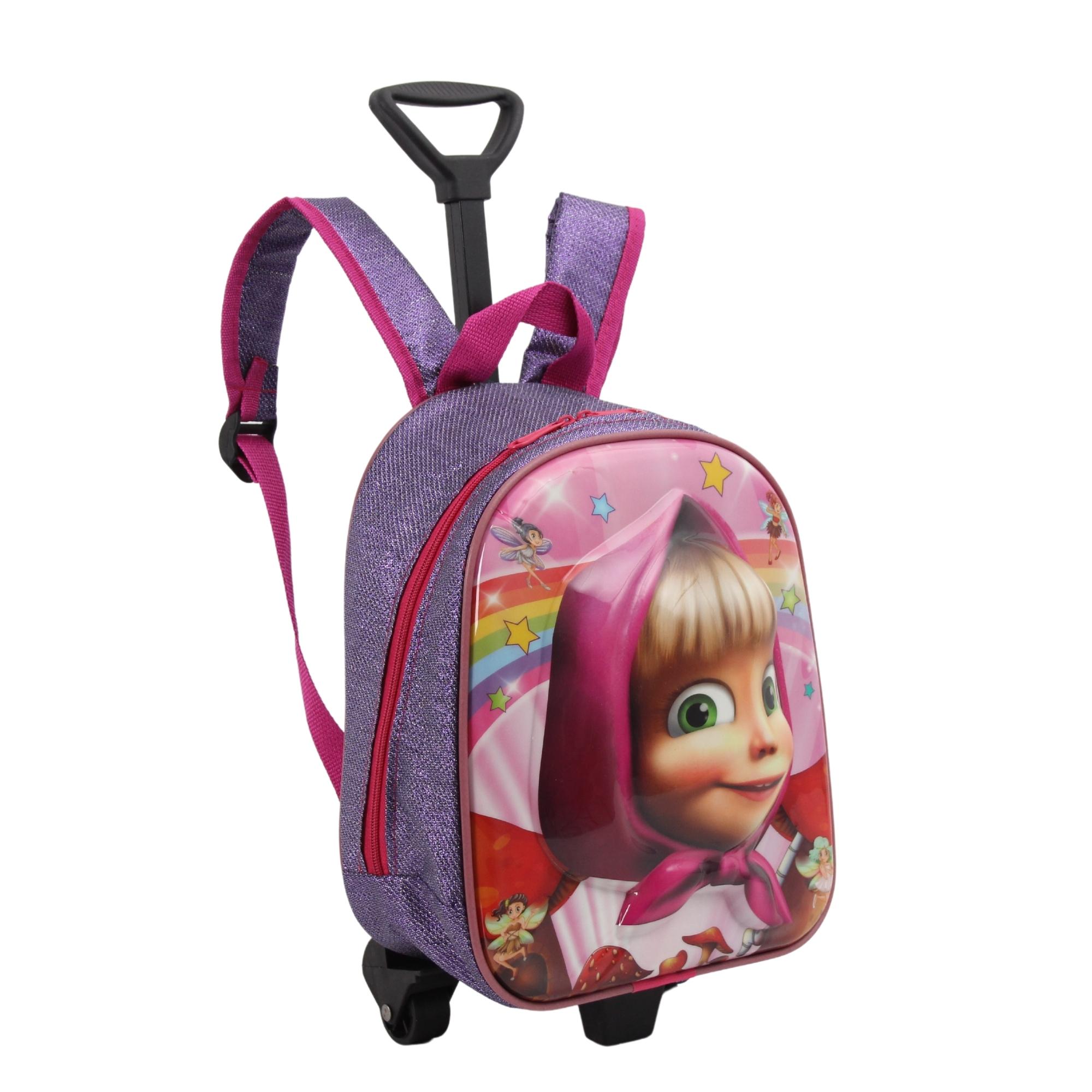 Bagacar MN Maşa ile Koca Ayı V3 Tekerlekli Kreş Çocuk Sırt Çantası