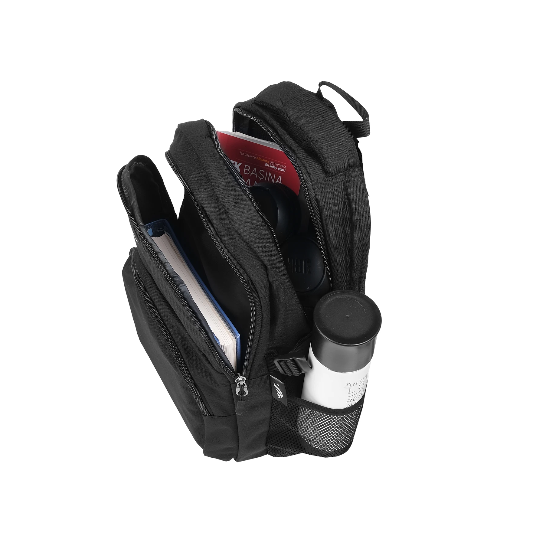 Bagacar Okul ve Günlük Laptop Bölmeli Sırt Çantası Siyah