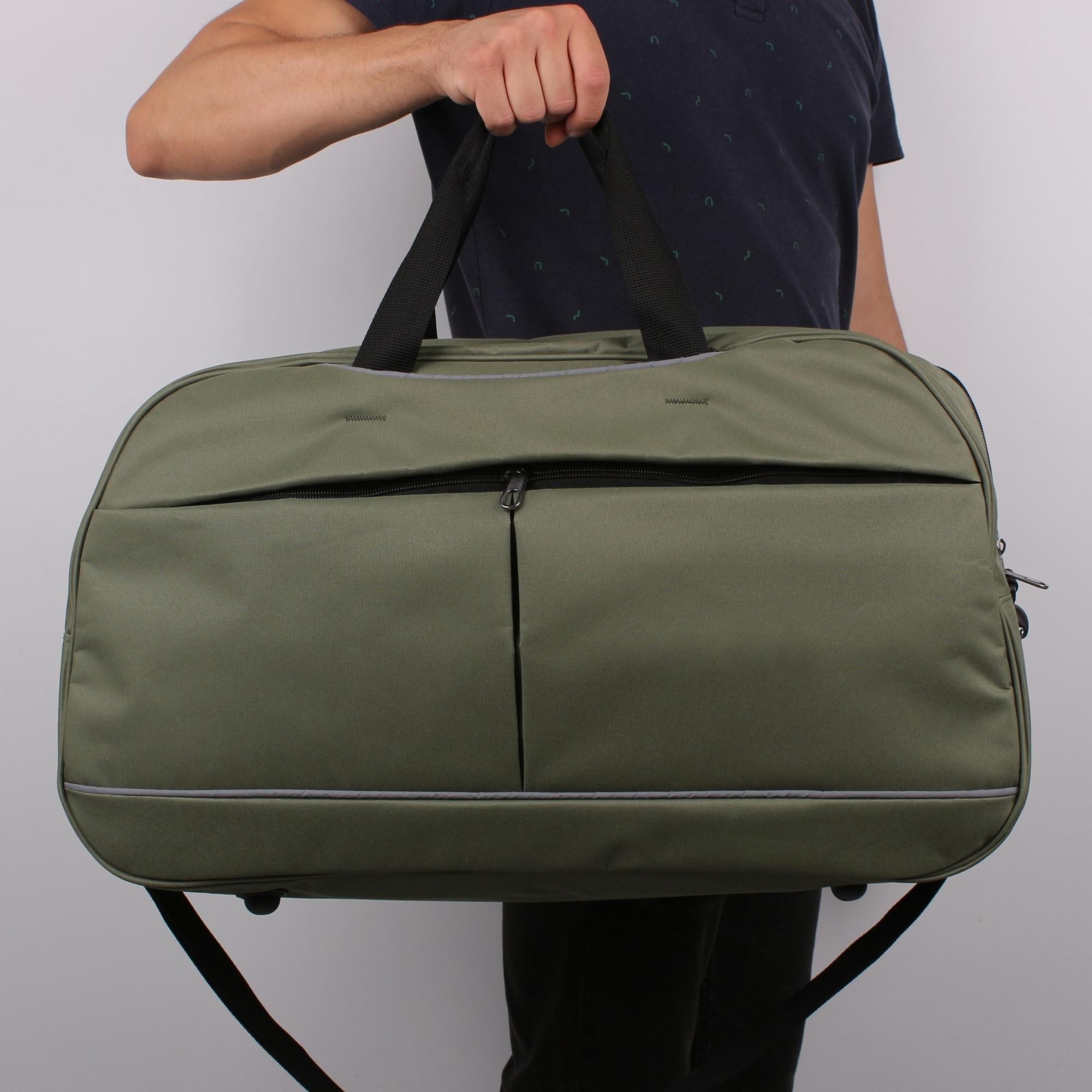 Bagacar 50x30x24 Cm Unisex Yeşil Kumaş Plaj Spor ve Seyahat Çantası