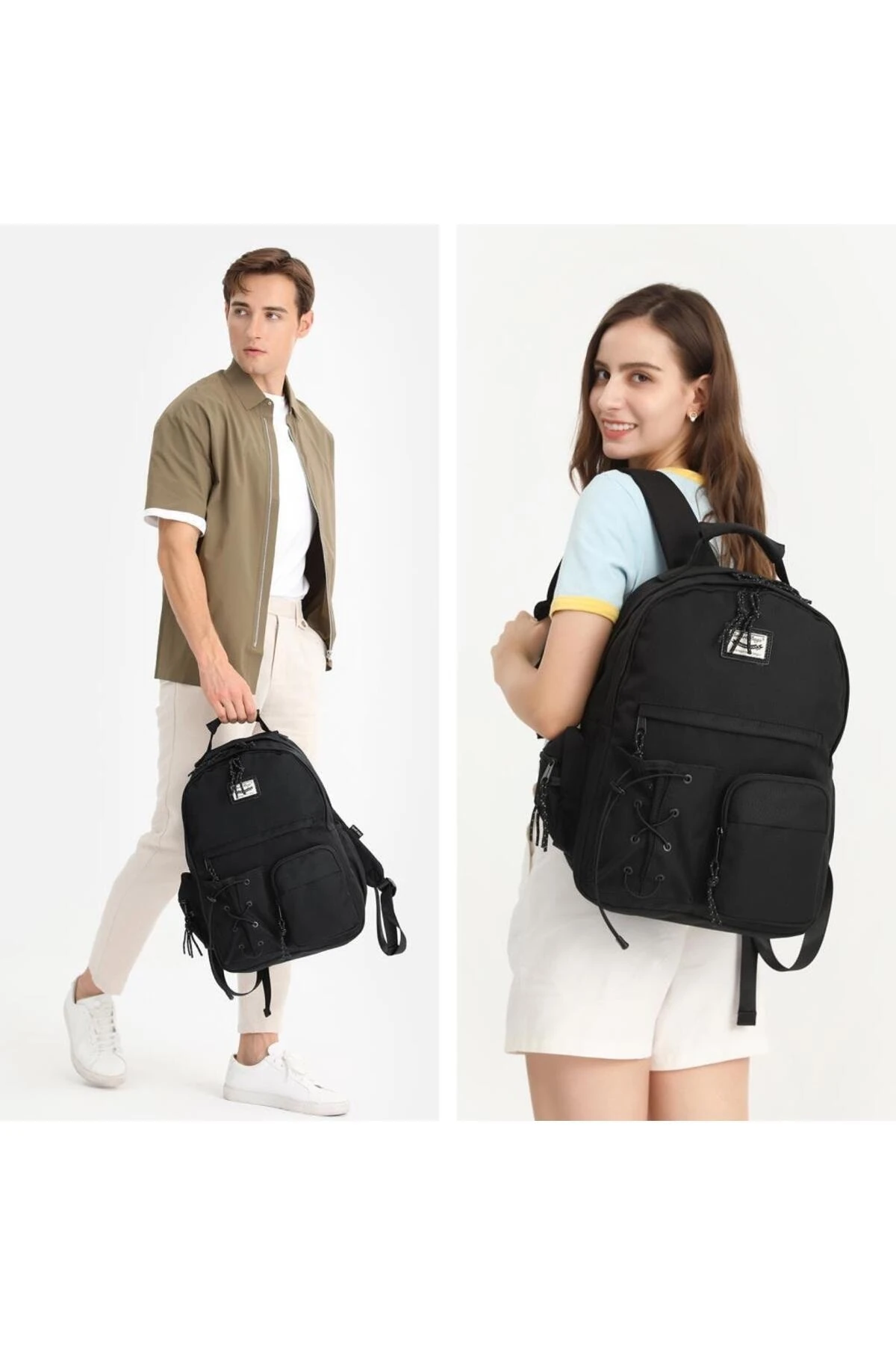 Bagacar Smart Bag 3205 Okul ve Günlük Laptop Bölmeli Sırt Çantası Camel