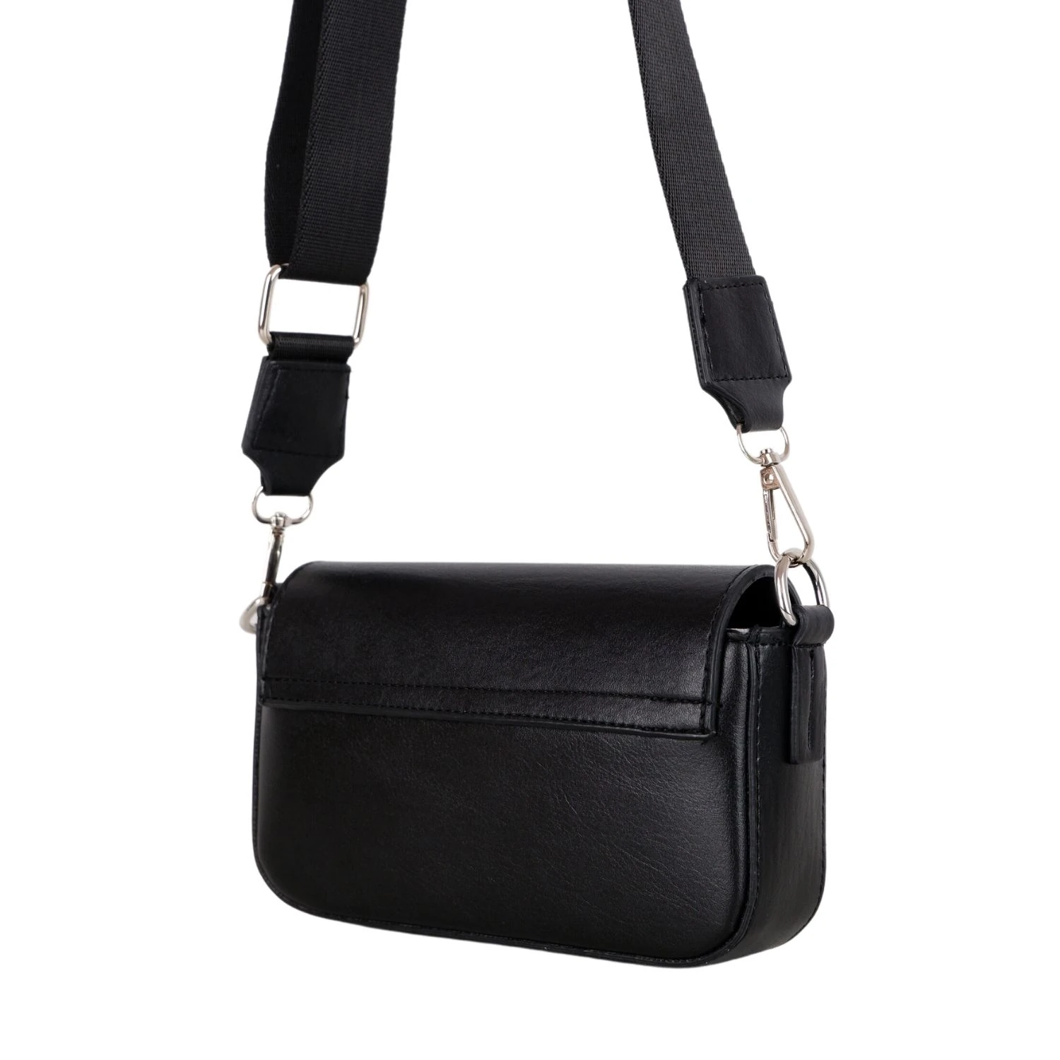 Bagacar Kapaklı Mini Şık Bayan Çapraz El ve Omuz Çantası Siyah