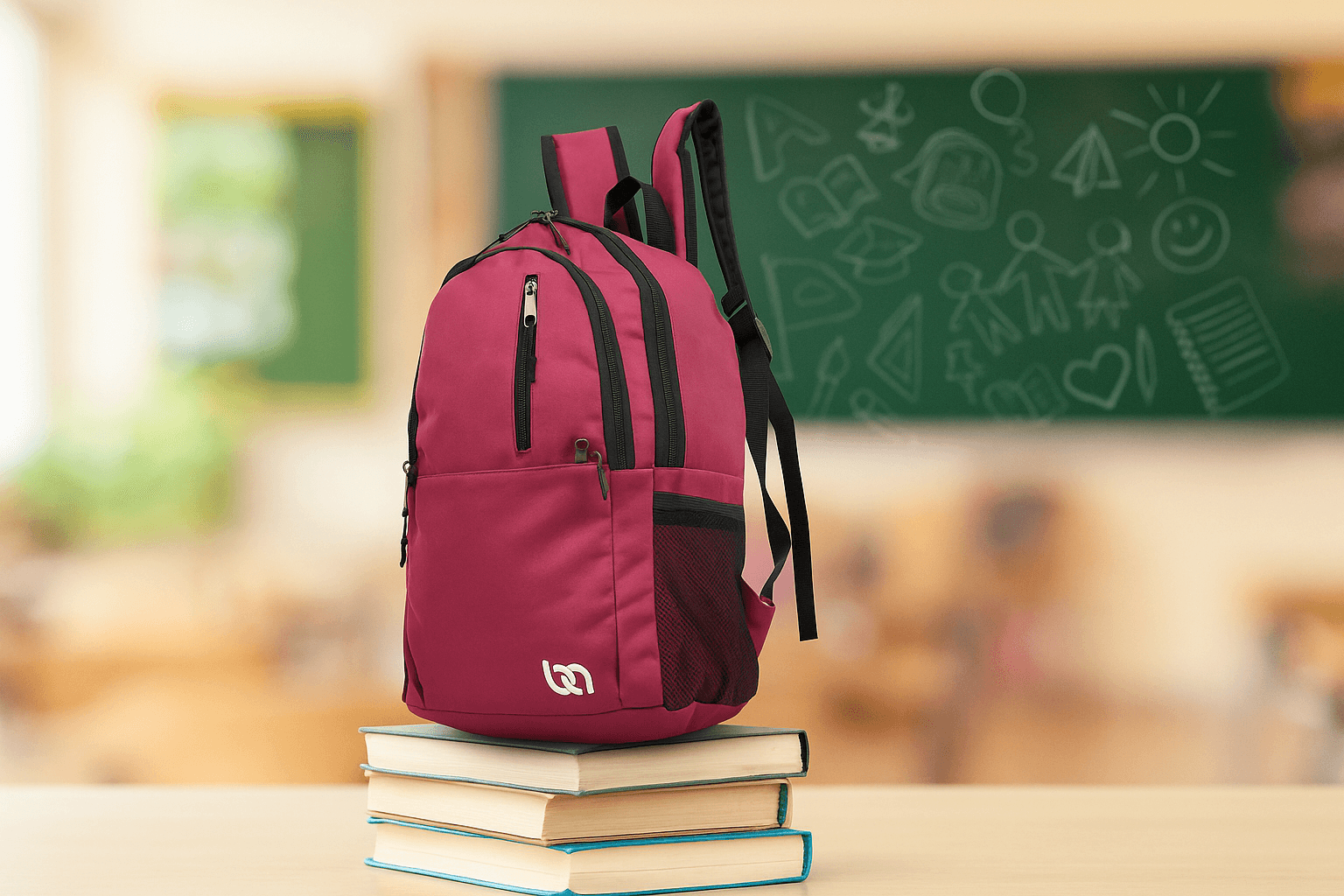 Bagacar Mnt Cepli Bordo Unisex Okul ve Günlük Sırt Çantası