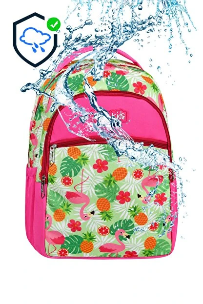 Bagacar Cakard Kız Flamingo Model Kalemlikli Beslenmeli Set Sırt Çantası
